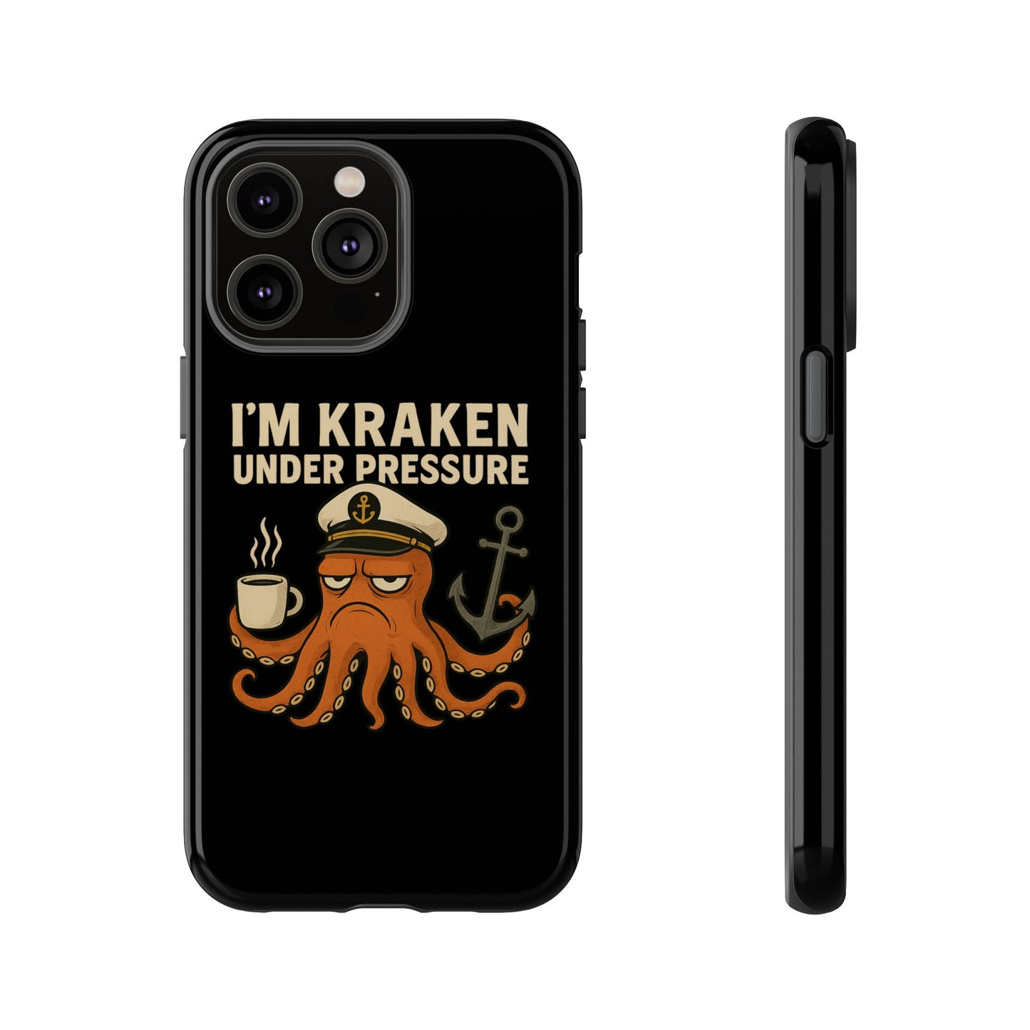 iPhone Case Stressed Octopus 'I'm Kraken Under Pressure' Nautical Phone Case Beach iPhone Case Ocean Themed Case