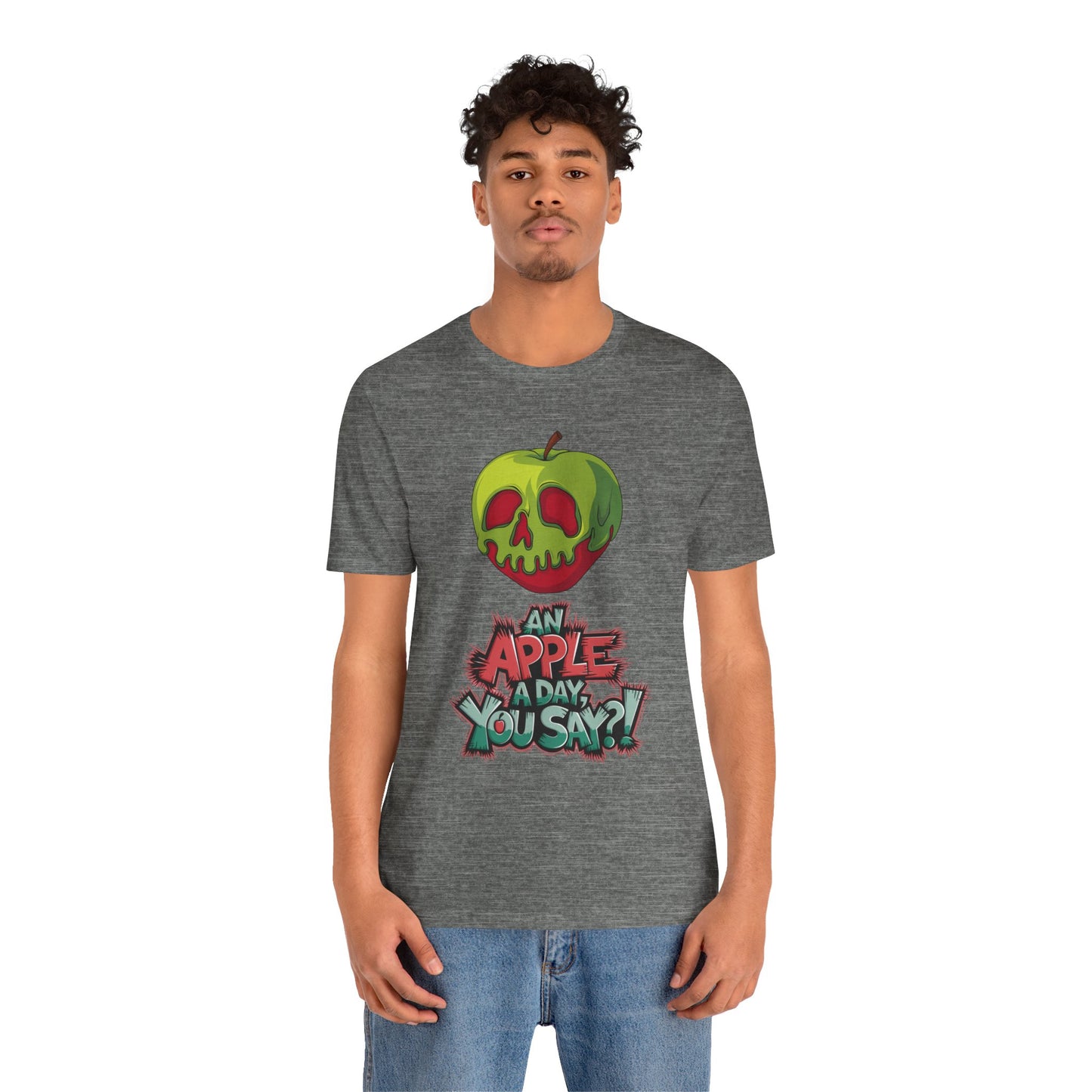Funny Apple Skull Shirt – An Apple A Day You Say? – Grunge Fruit Tee – Y2K Nostalgia T‑Shirt – Gift for Fruit Lovers