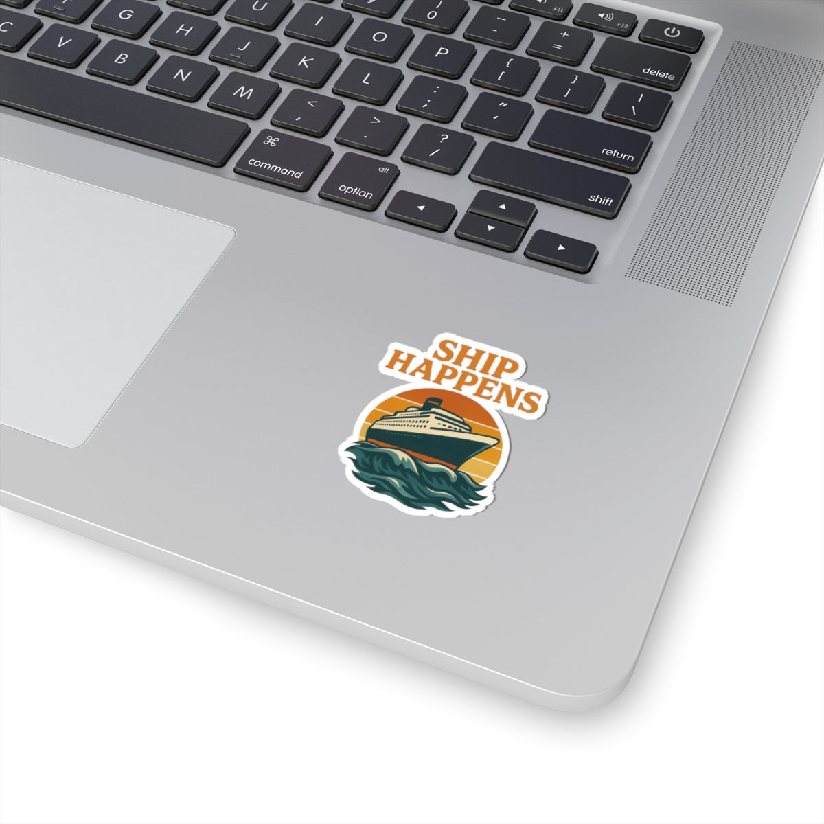 Sticker - Ship Happens Sunset Cruise Ship Design Nautical Decor Travel Decal Cruise Sticker