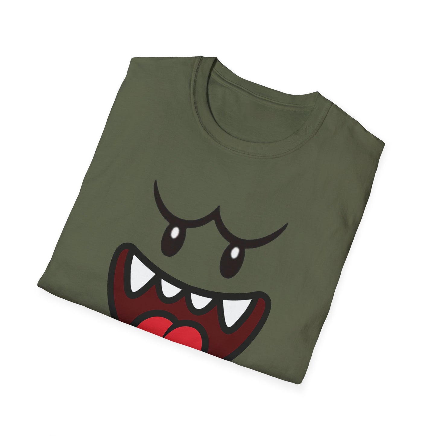 Ghost Face Graphic T-Shirt – Funny Spooky Cute Retro Halloween Tee, Y2K Nostalgia Bold Design, Soft Cotton, Fall Gift Shirt