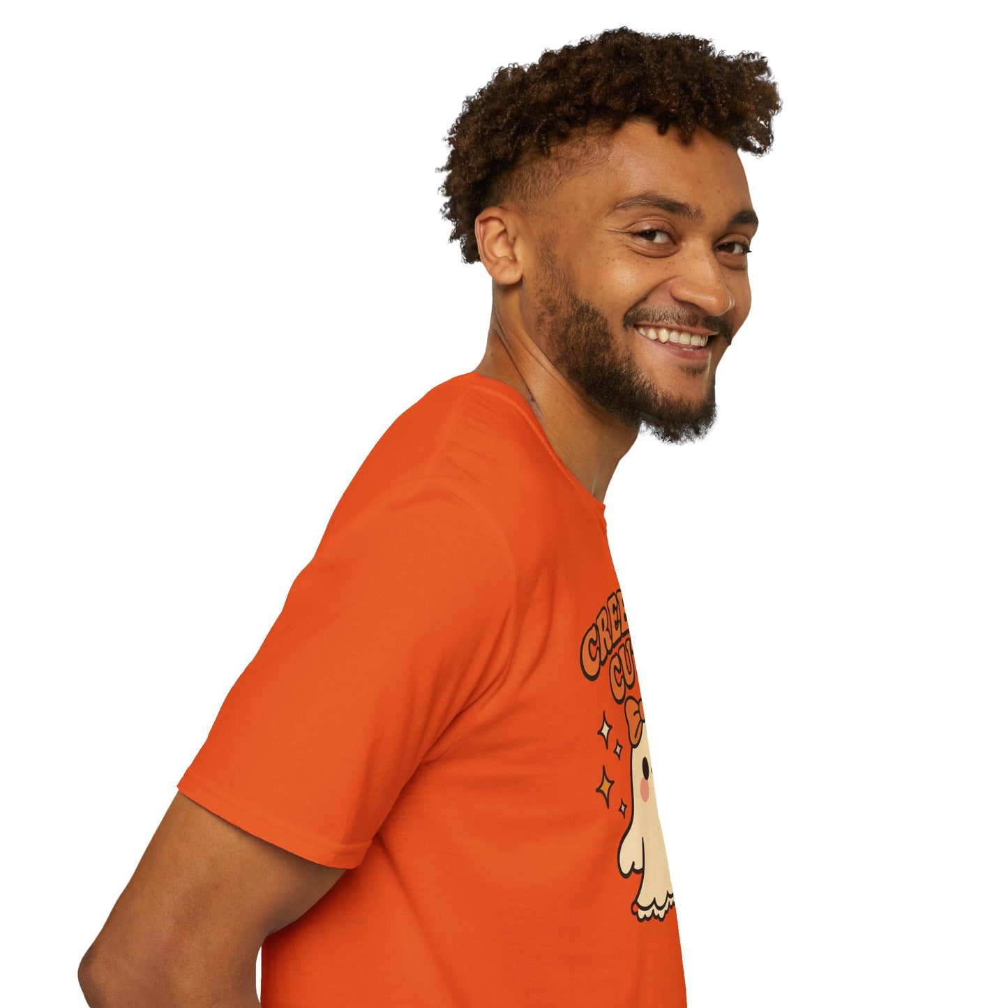 Creep It Cute Ghost Halloween Shirt - Kawaii Ghost Tee with Bow and Pumpkin, Spooky-Cute Fall Graphic T-Shirt, Spooky Season Halloween Top