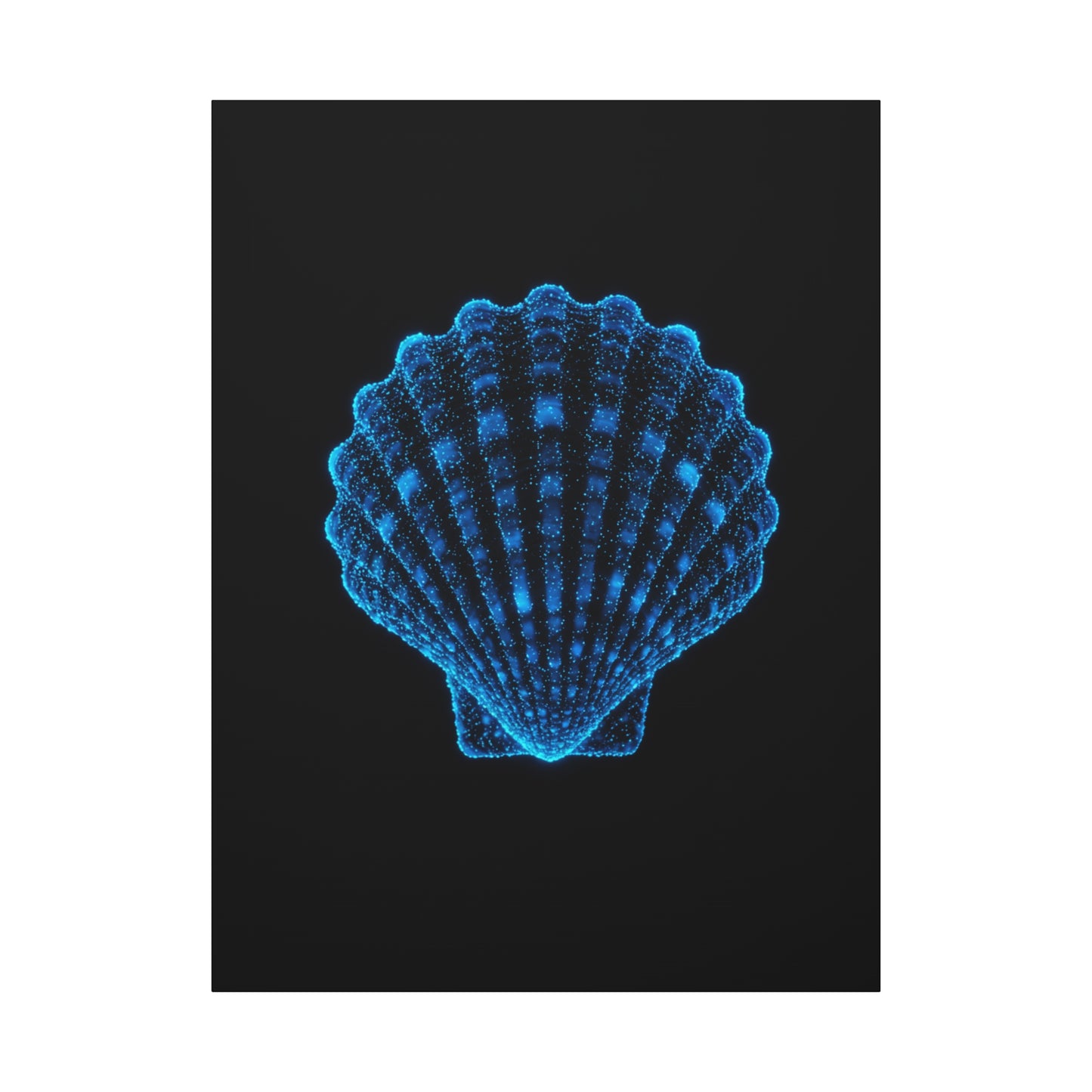 Blue Shell Canvas Art – Ocean-Inspired Home Decor
