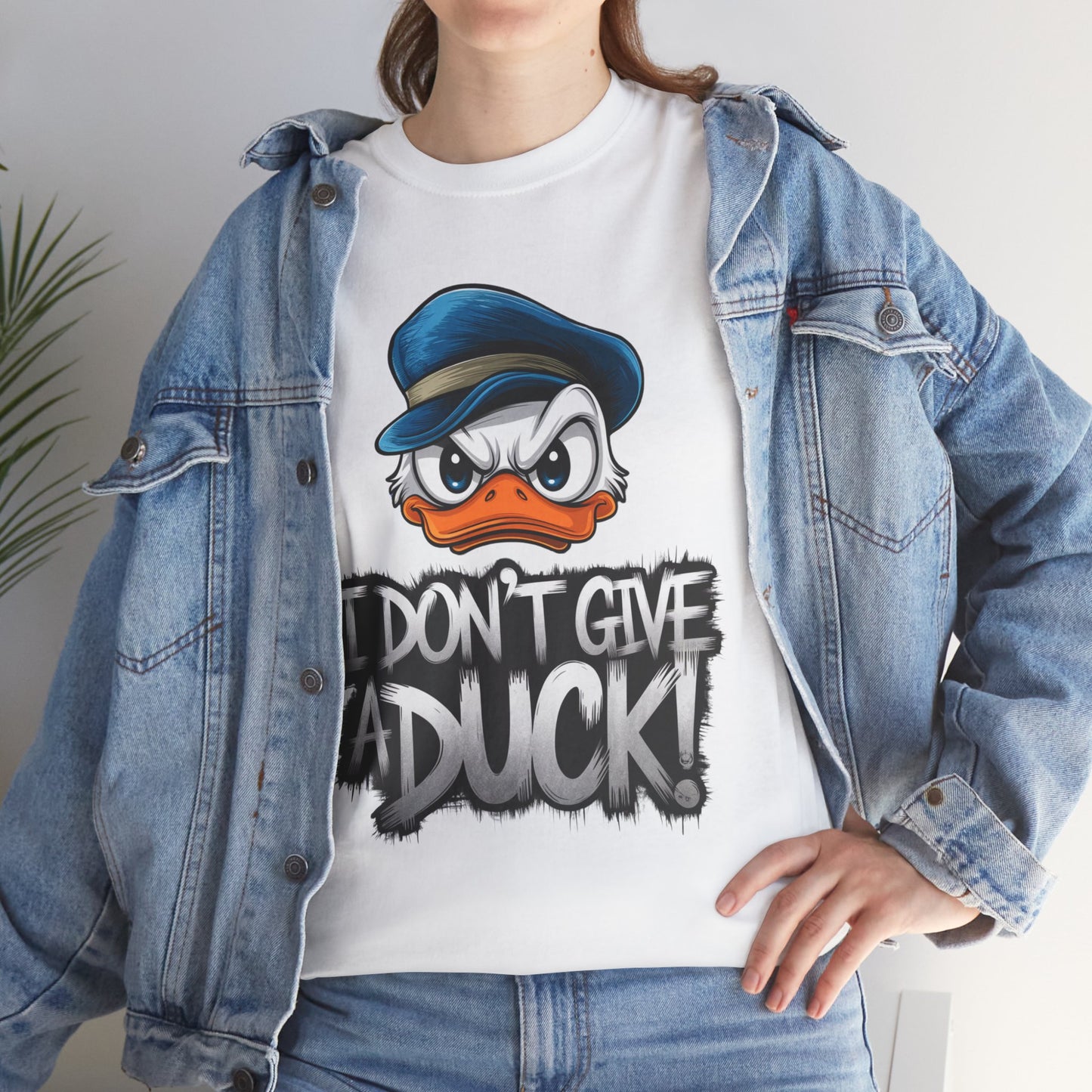 I Don’t Give a Duck Shirt – Funny Grumpy Duck Tee – Sarcastic Animal Graphic Shirt – Unisex Gift for Duck Lovers & Meme Fans