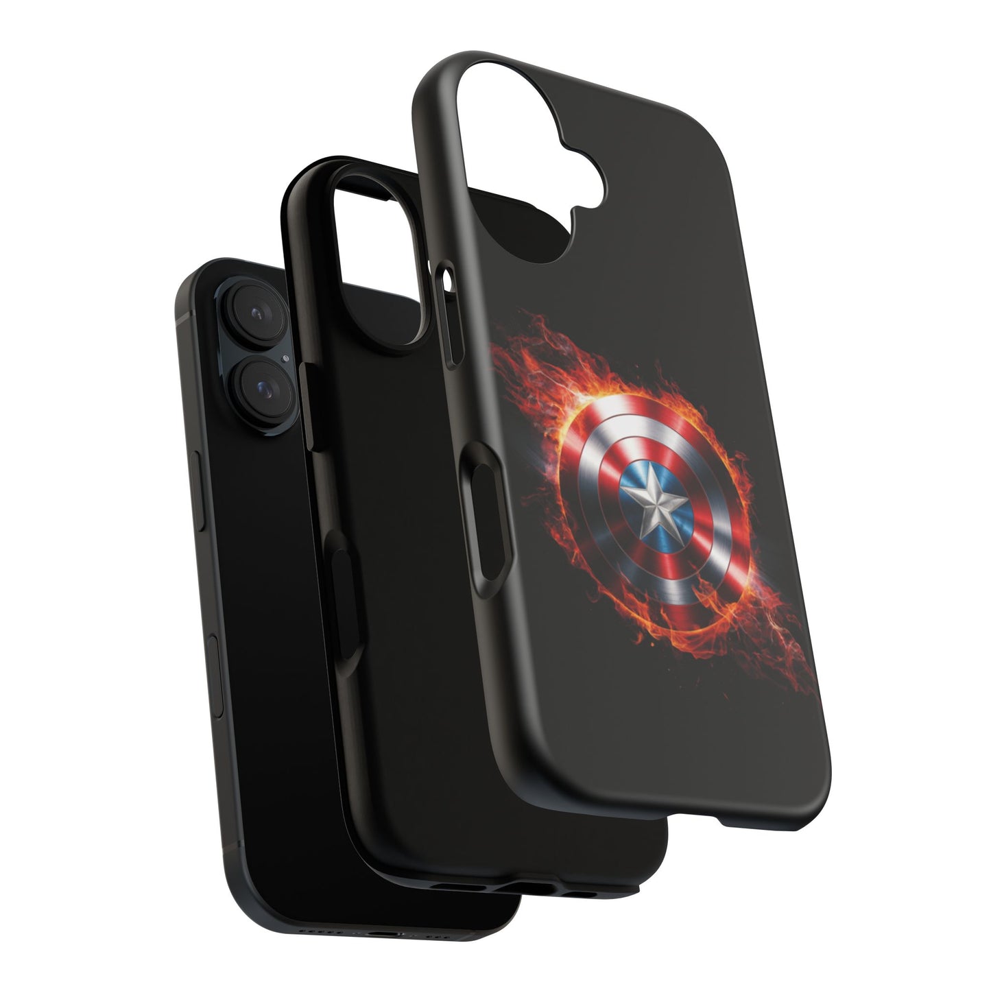 iPhone Case - Captain America Shield in Flames
