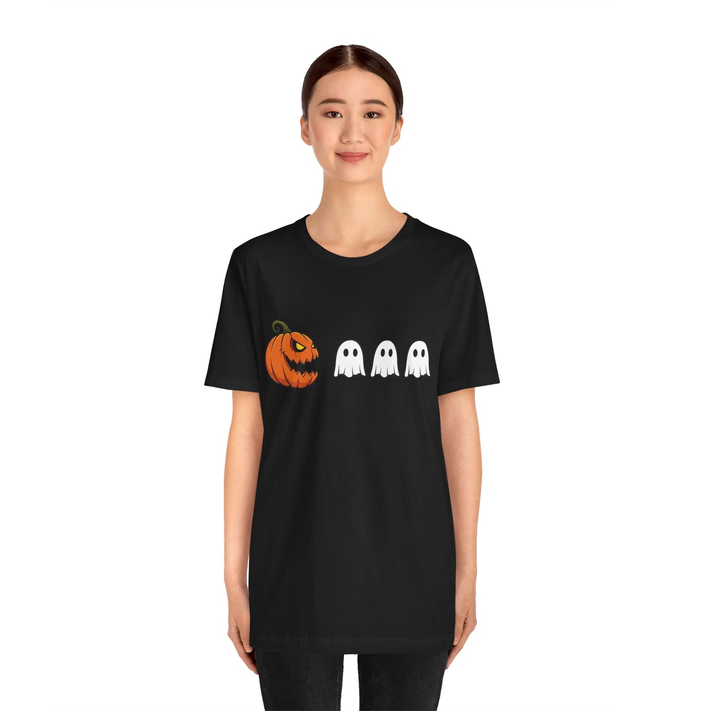 Pumpkin Pac-Man Shirt, Halloween Arcade Tee, Pumpkin Chase Ghosts Tee, Retro Gaming Halloween, Spooky Season Shirt, Vintage Game Pumpkin Top