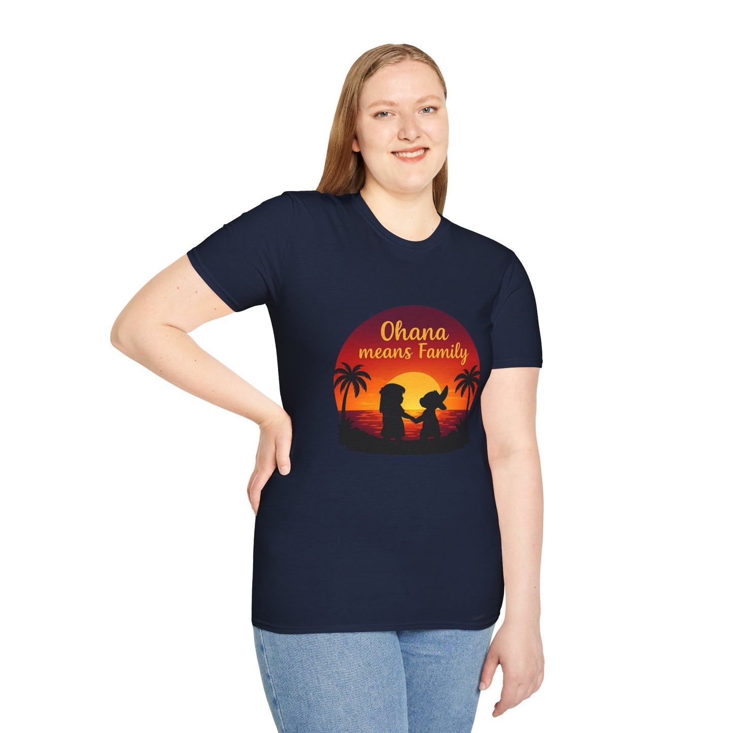 Ohana Means Family Shirt - Cute Sunset Graphic Tee, Hawaiian Family Quote Shirt, Family Inspired T-Shirt, Matching Vacation Outfit