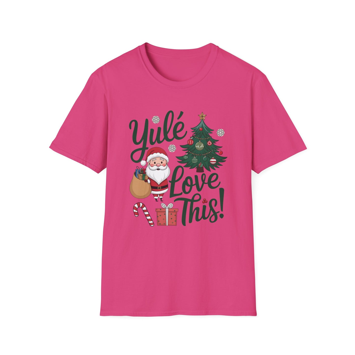 Christmas Santa Yule Love This Unisex T-Shirt, Gift Present Holiday Tee, Softstyle Top, Festive Santa Tree Tee, Christmas Shirt
