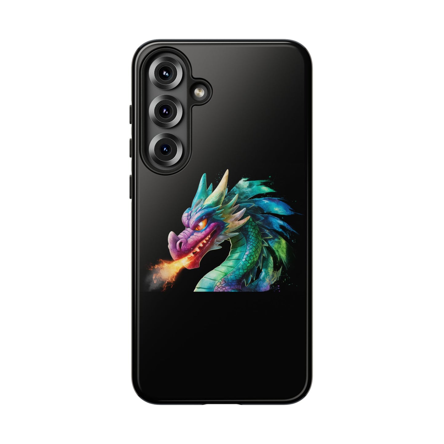 Fire-Breathing Dragon Samsung Case - Tough Fantasy Art Cover - Dark Academia Aesthetic Geek Gift for Galaxy S23/S24/S25/Ultra