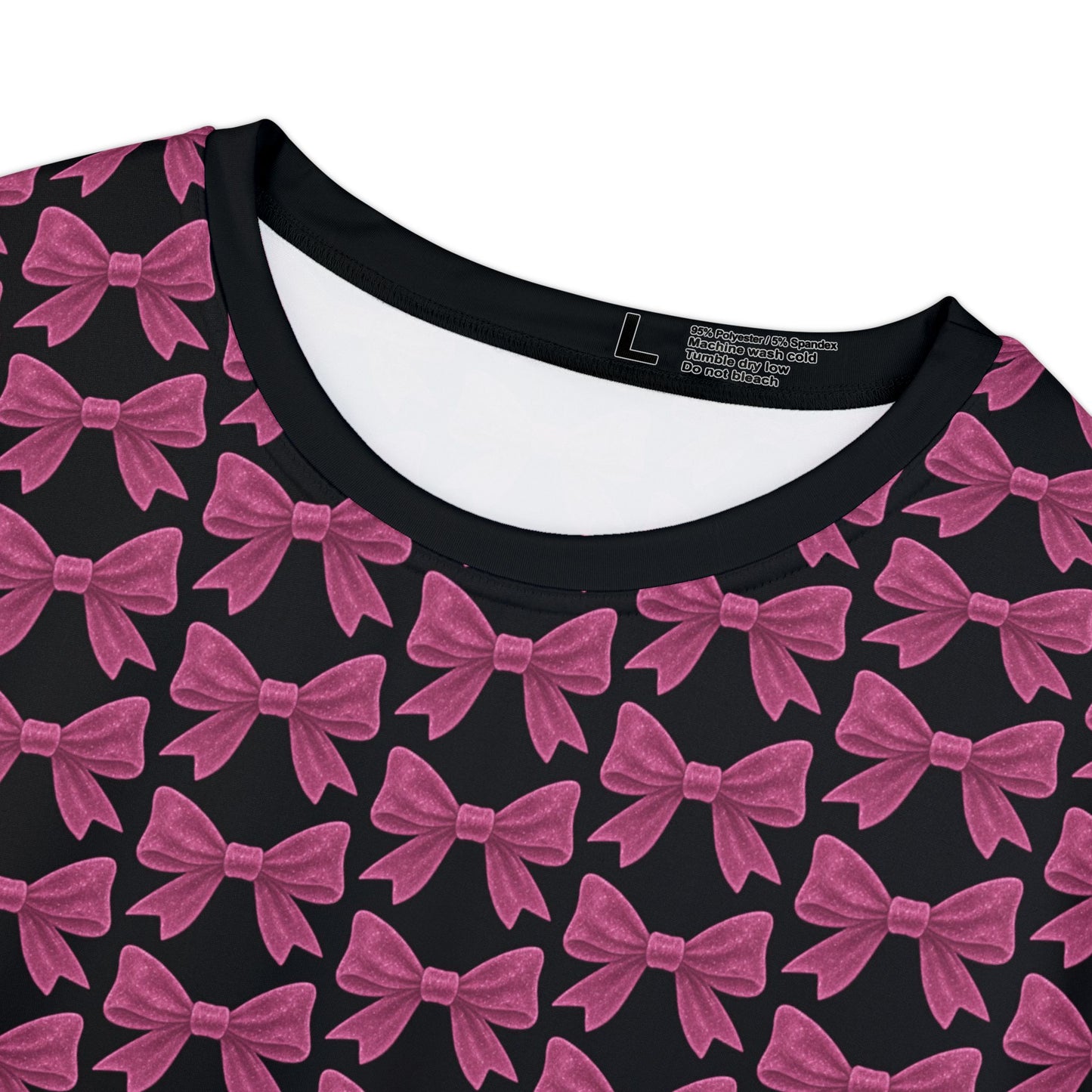 Coquette Bow Pattern Tee – All-Over Pink Ribbon Design T-Shirt for Soft-Girl Aesthetic Lovers – Pastel Bows Top, Perfect Girly Gift