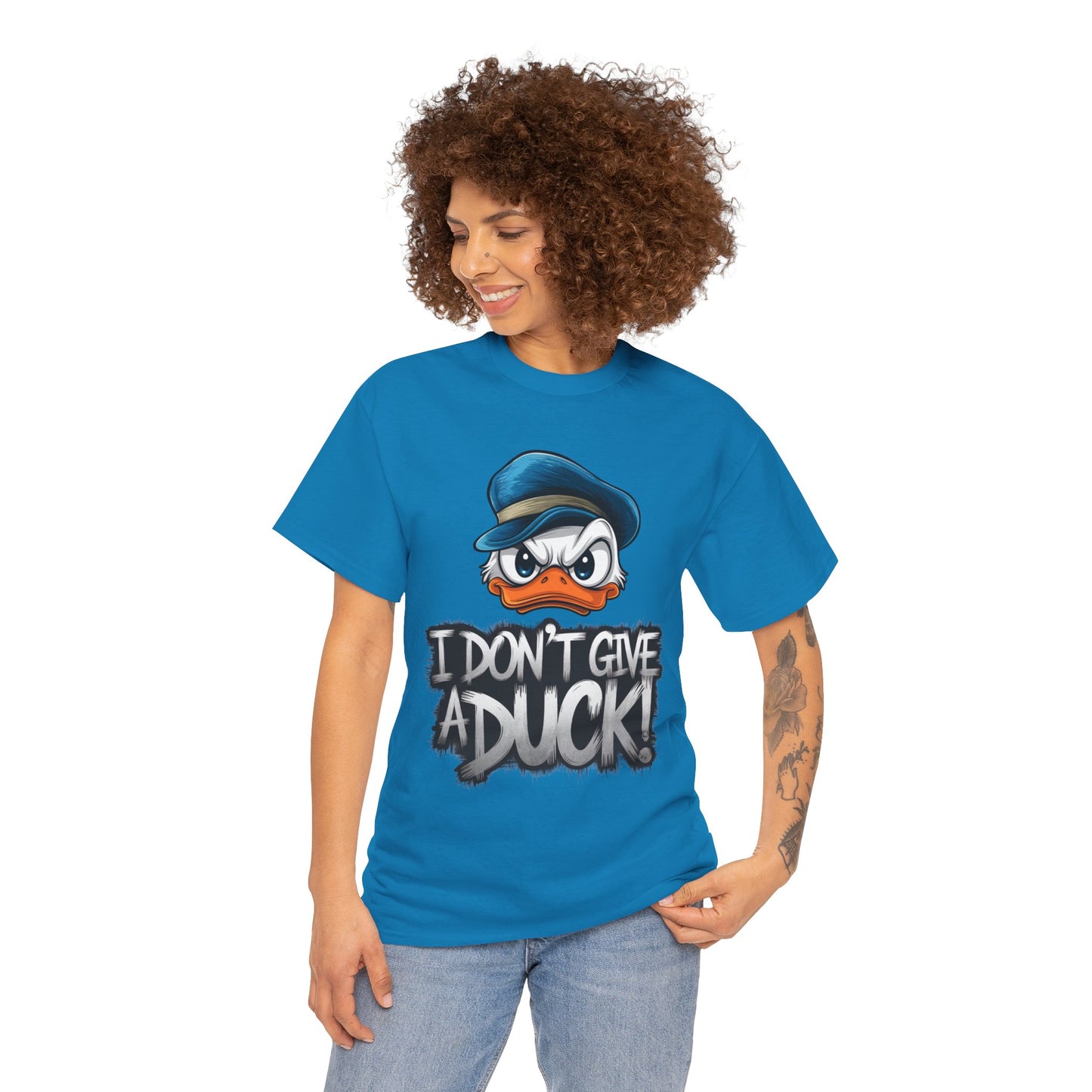 I Don’t Give a Duck Shirt – Funny Grumpy Duck Tee – Sarcastic Animal Graphic Shirt – Unisex Gift for Duck Lovers & Meme Fans