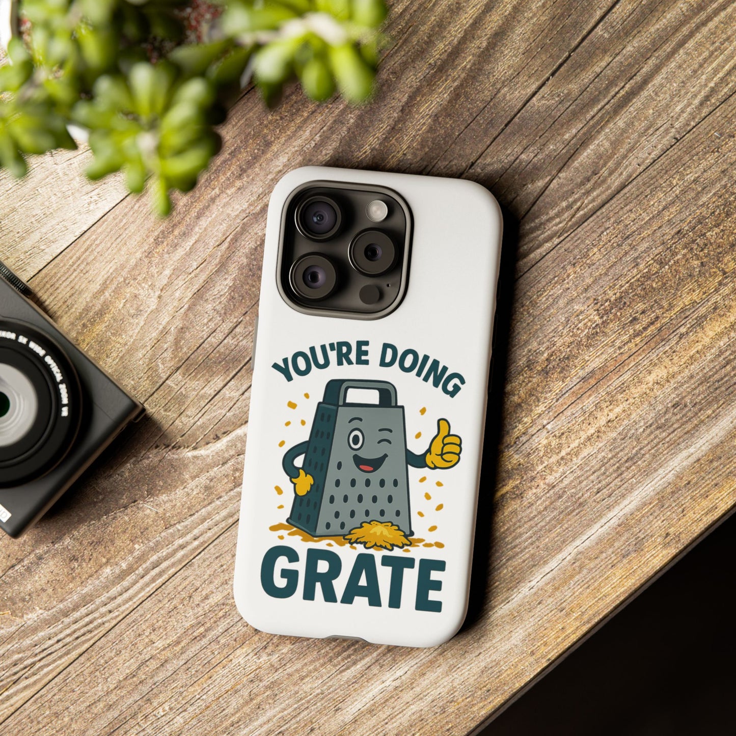 iPhone Case, You're Doing Grate Cheese Phone Case Funny iPhone Case Gift for Foodie Chef Case