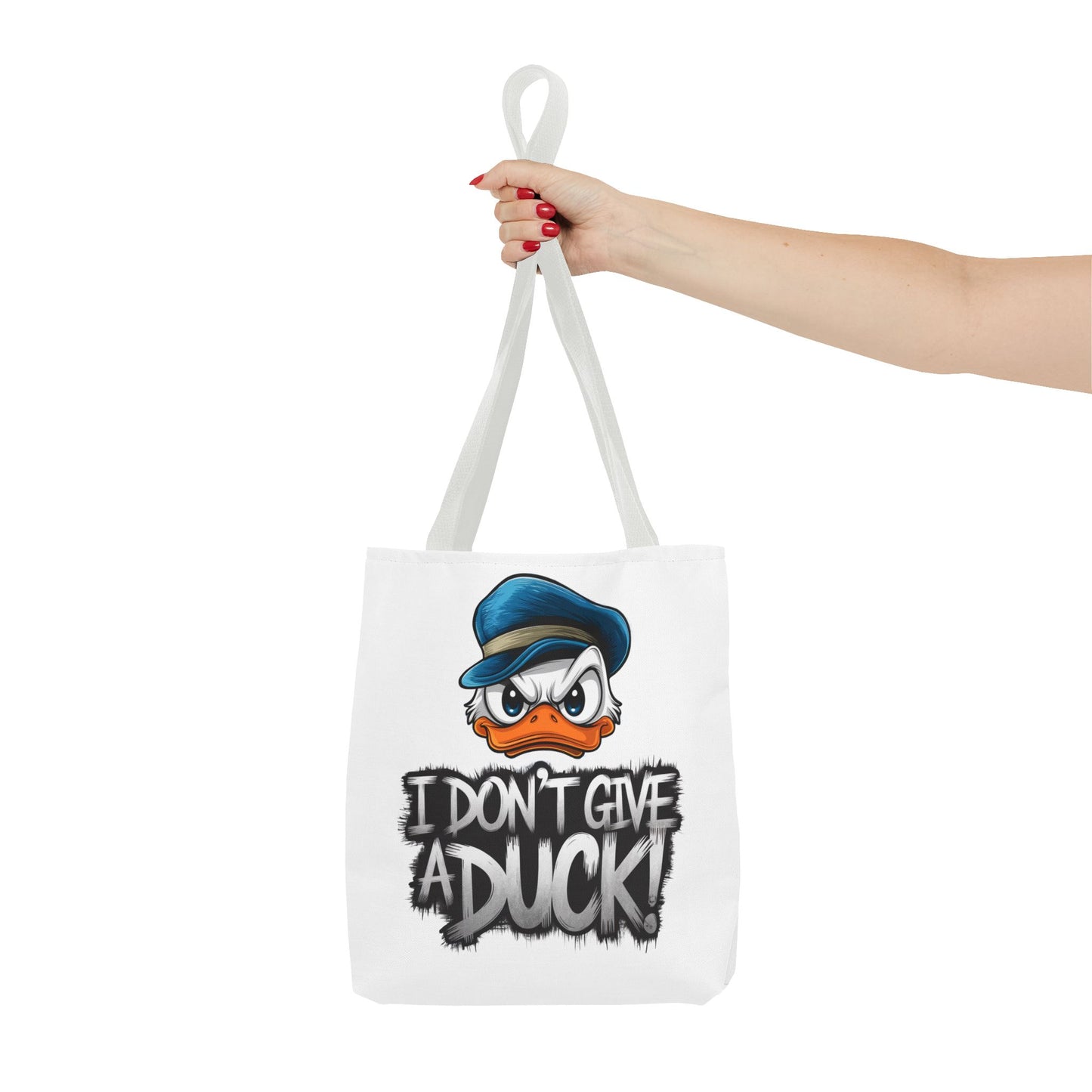 Funny Grumpy Duck Tote Bag | I Don’t Give A Duck Canvas Tote | Eco Reusable Cotton Gift Tote | Cute Animal Humor Market Bag