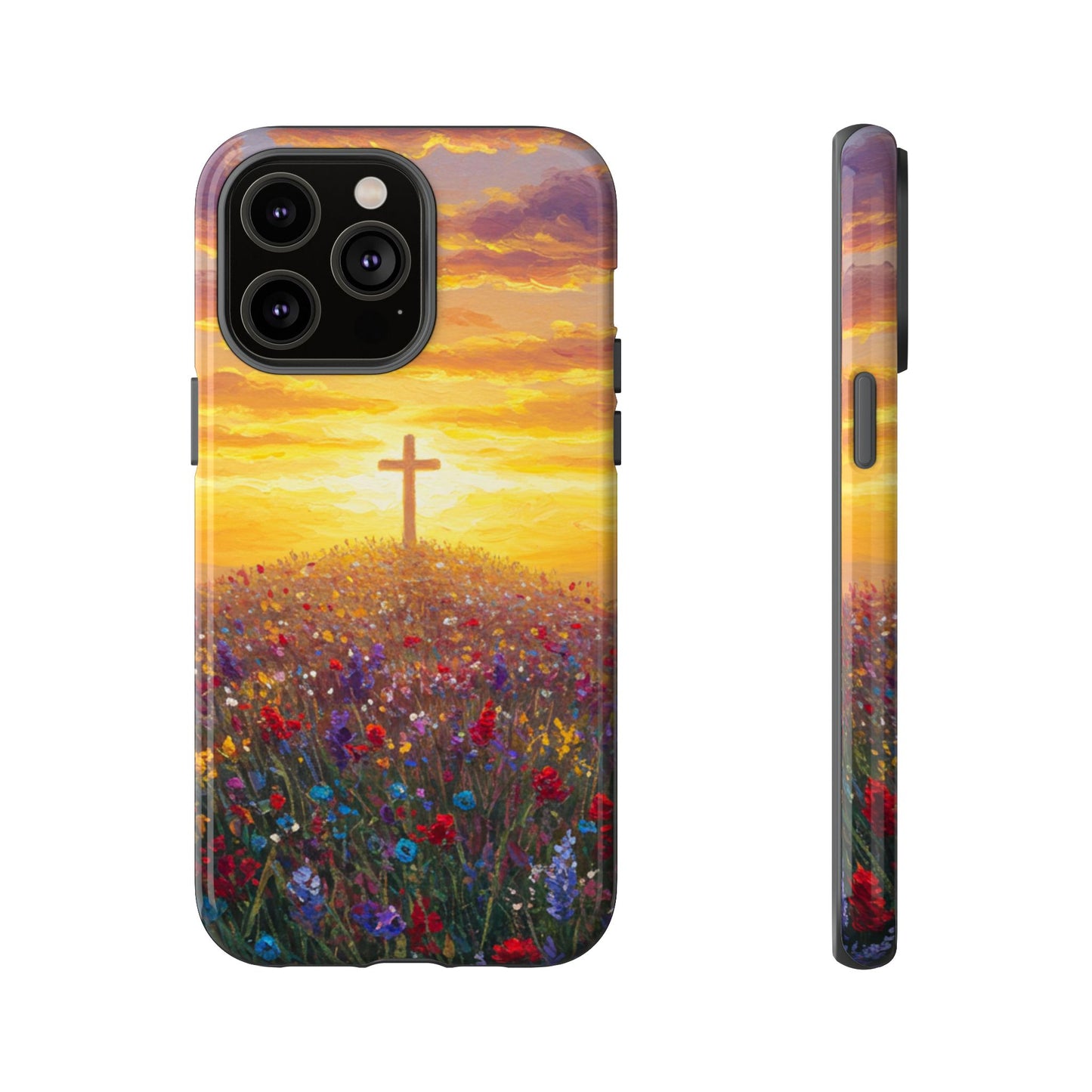 iPhone Case: Monet Style Cross Phone Case Christian Case Inspirational iPhone Case Spiritual Phone Case