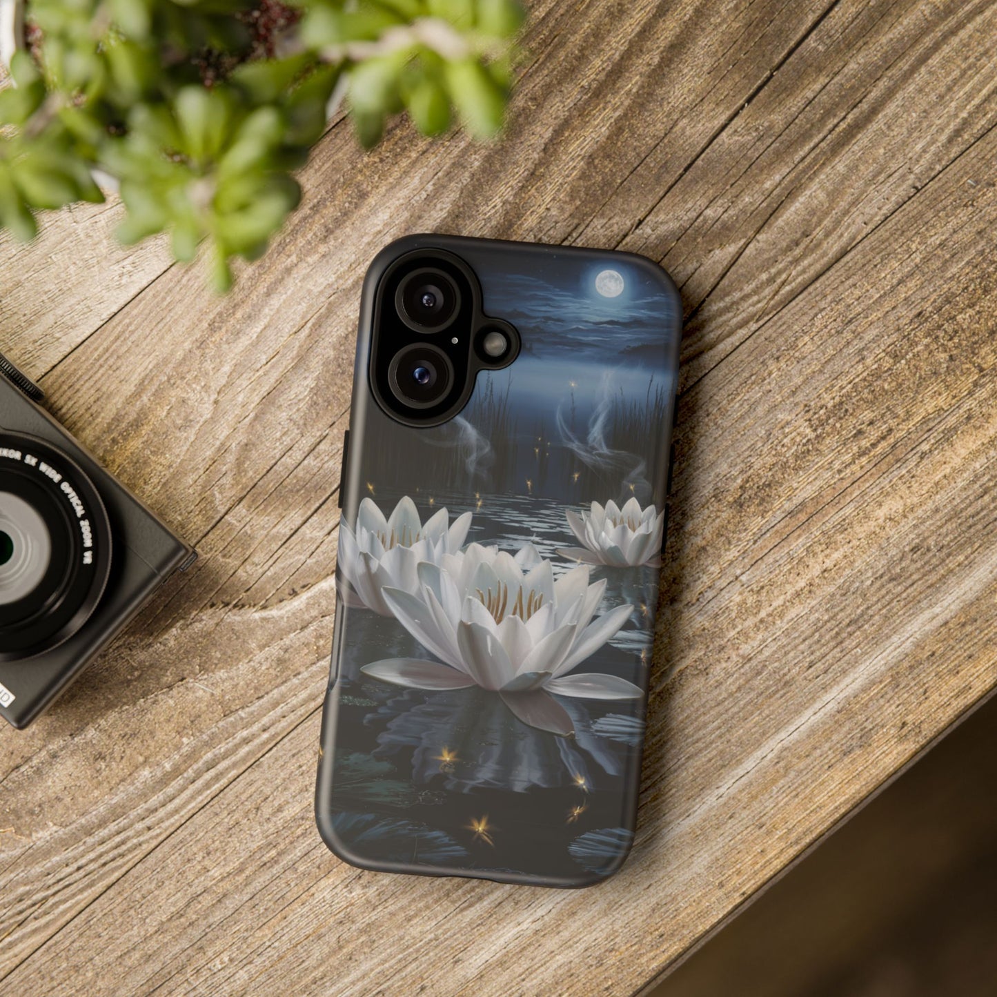 iPhone Case - Water Lilies Moonlight Design