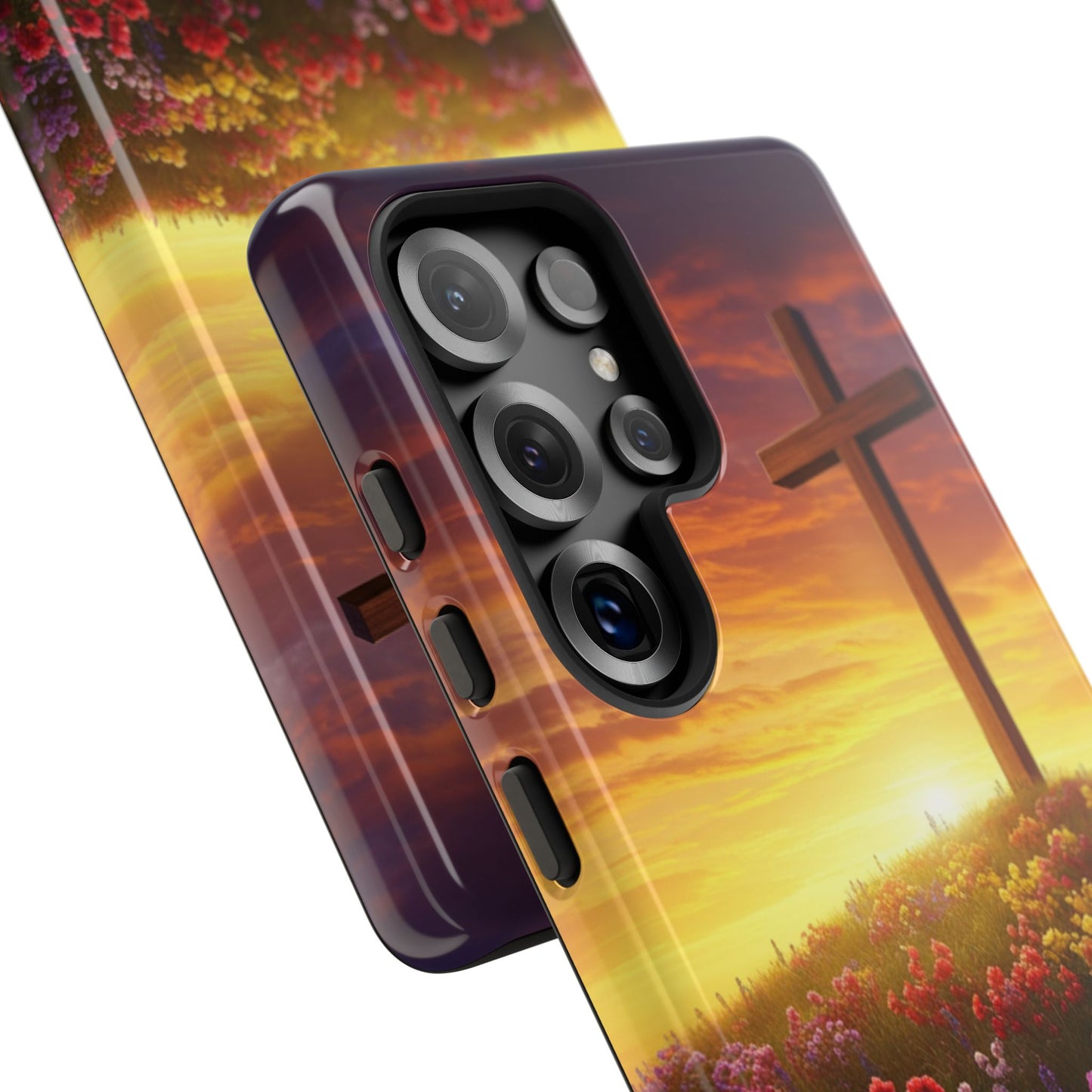 Samsung Phone Case Cross on a Hill Painting Christian Phone Case Cross Samsung Case