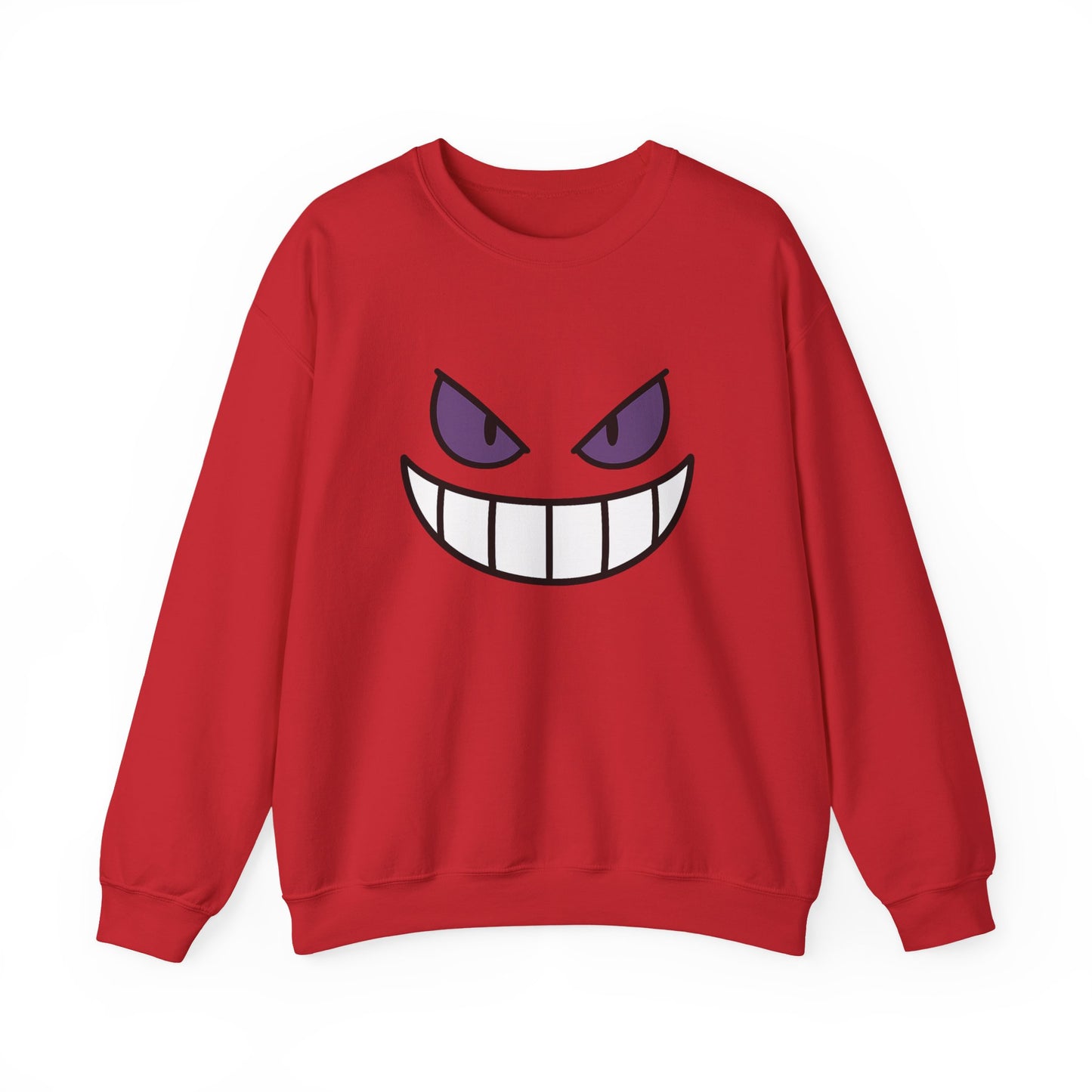 Sinister Grin Sweatshirt, Creepy Smile Crewneck, Dark Cartoon Face Sweatshirt, Halloween Gothic Sweatshirt, Spooky Grin Pullover