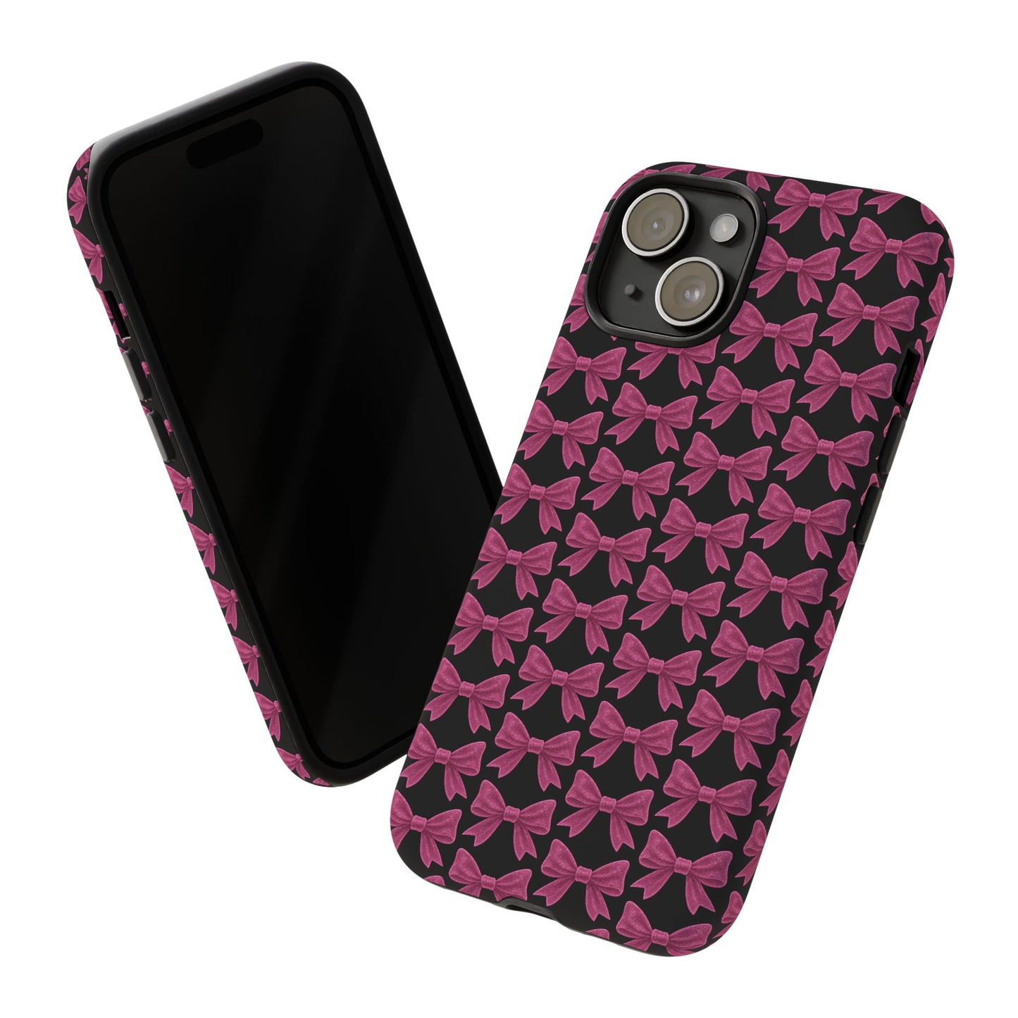 Pink Bow iPhone Case Coquette Aesthetic Phone Cover Glossy Y2K Girly Case Soft Girl Tech Accessory Cute iPhone Gift for Her