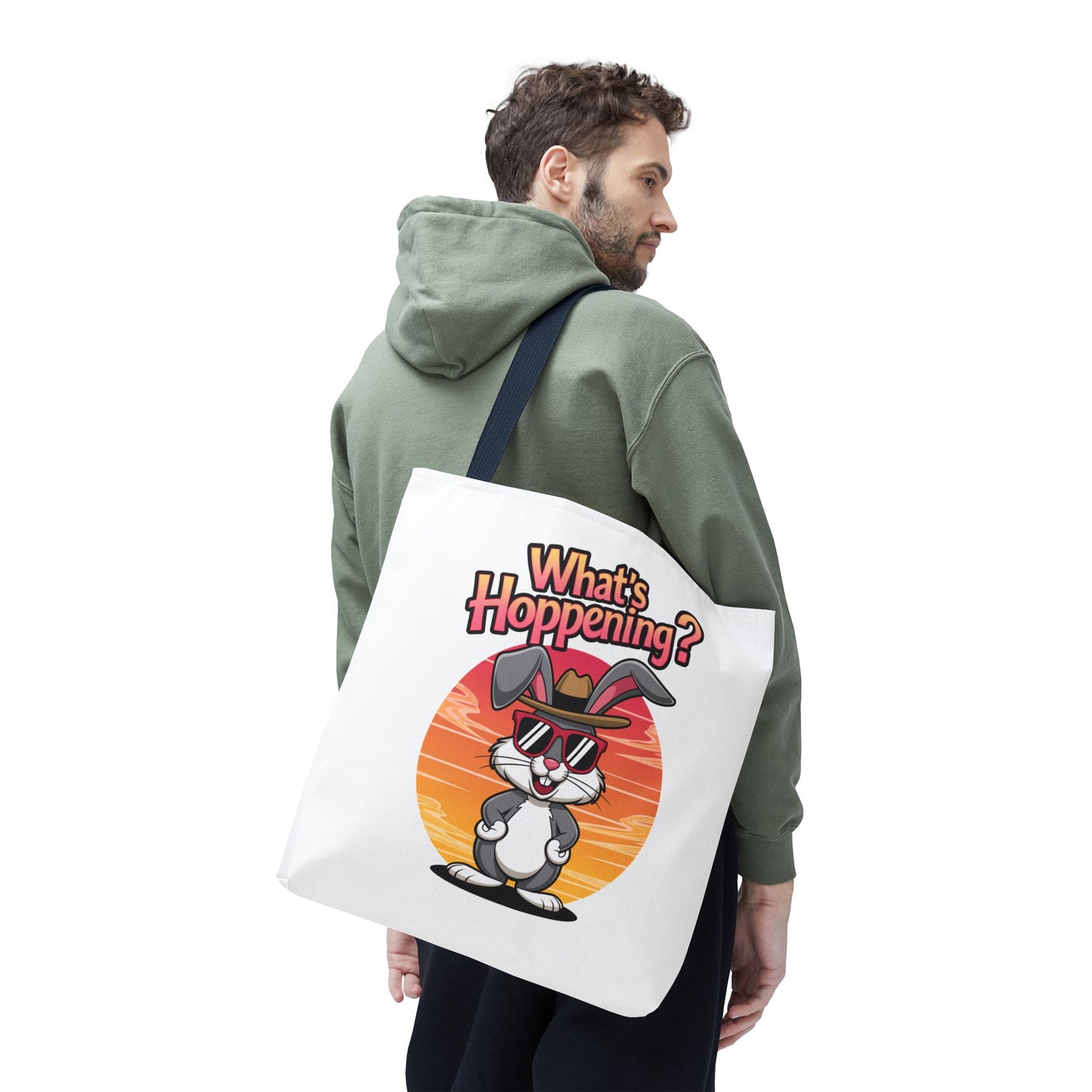 Bunny Tote Bag - 'What's Hoppening'
