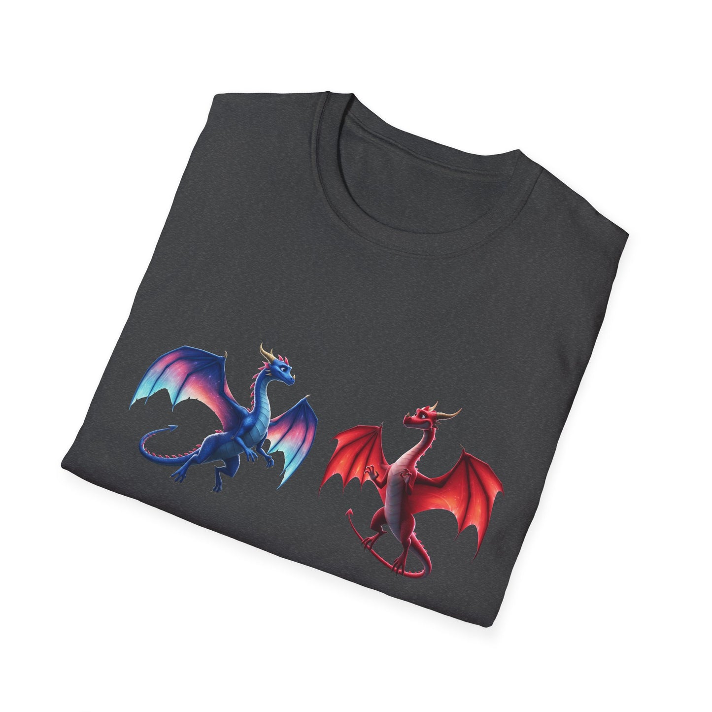 Dragon Duel Fantasy T-Shirt | Fire & Ice Dragon Graphic Tee | Unisex Gamer Shirt | DnD Gift | Cool Mythical Creature Shirt
