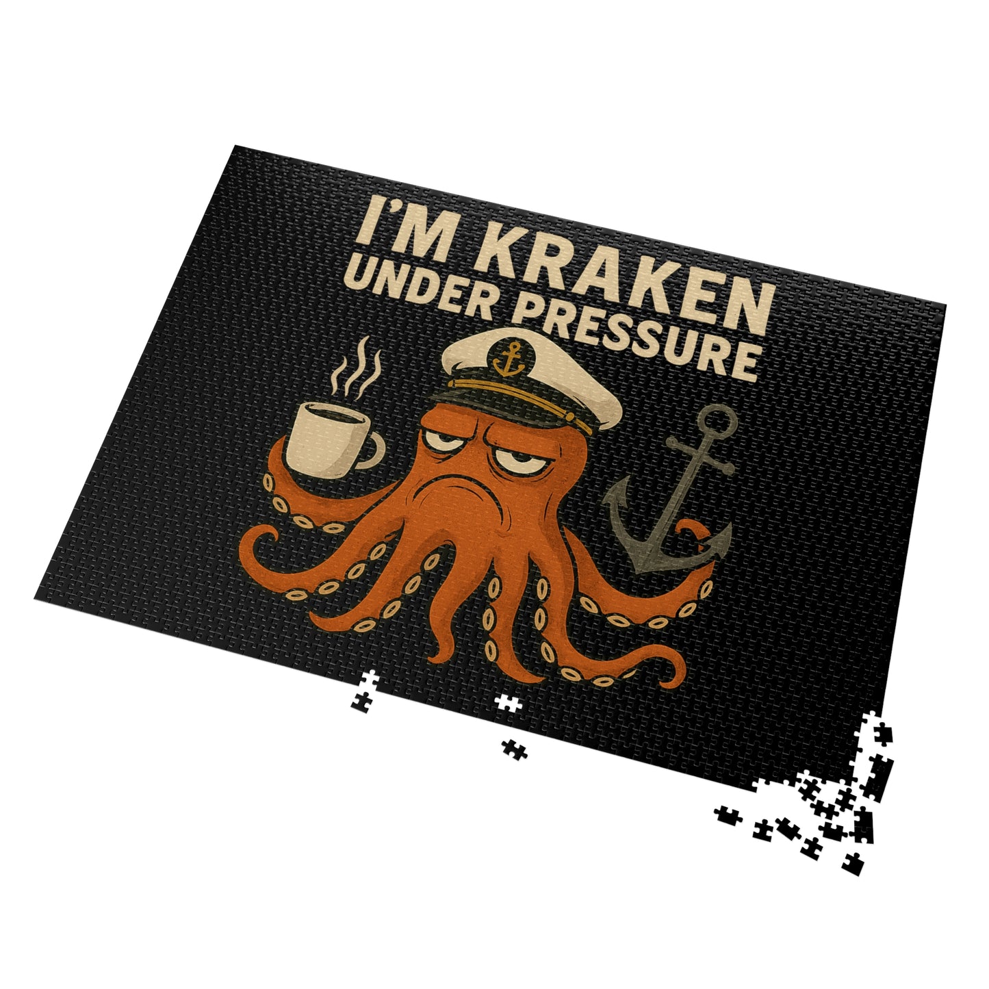 Jigsaw Puzzle - Stressed Octopus - I'm Kraken Under Pressure Nautical Puzzle Octopus Game Ocean Themed Jigsaw