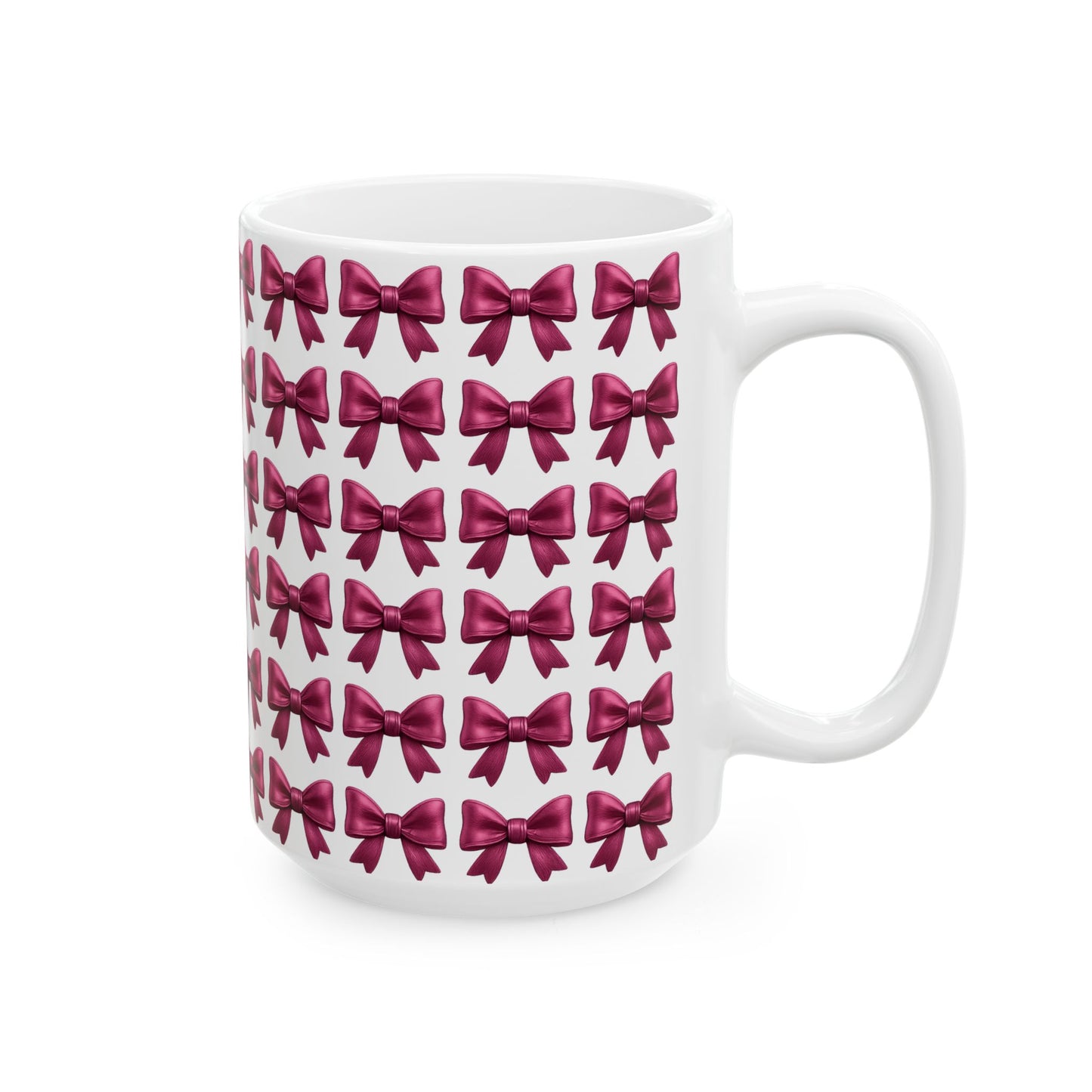 Pink Bow Aesthetic Coffee Mug – Coquette Balletcore Girly Cup, Cute Gift for Friends, Teens, Birthday, Cottagecore & Pink Lovers