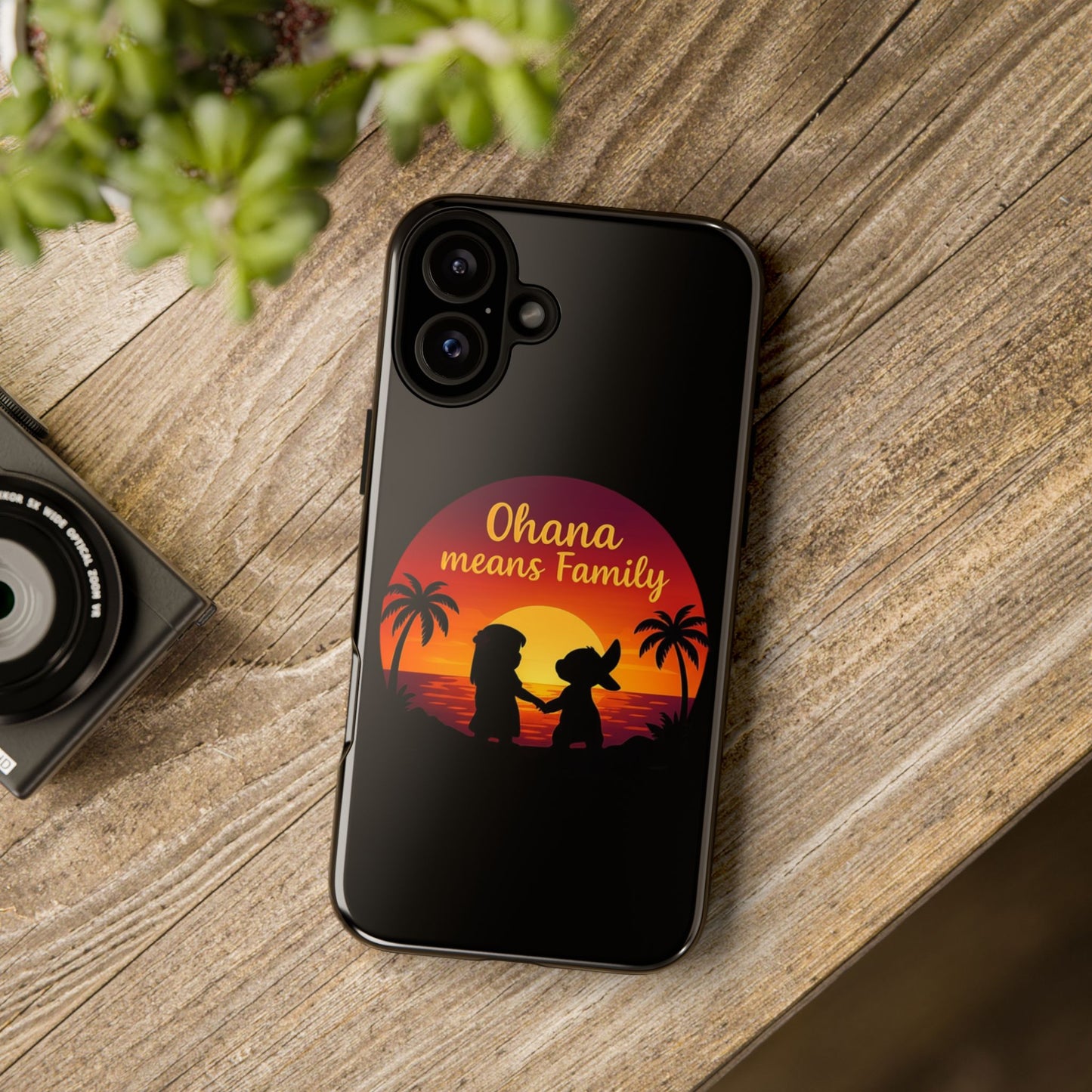 Ohana Means Family iPhone Case ā Lilo and Stitch-Inspired Cover ā Cute Tropical Gift ā Protective iPhone Case