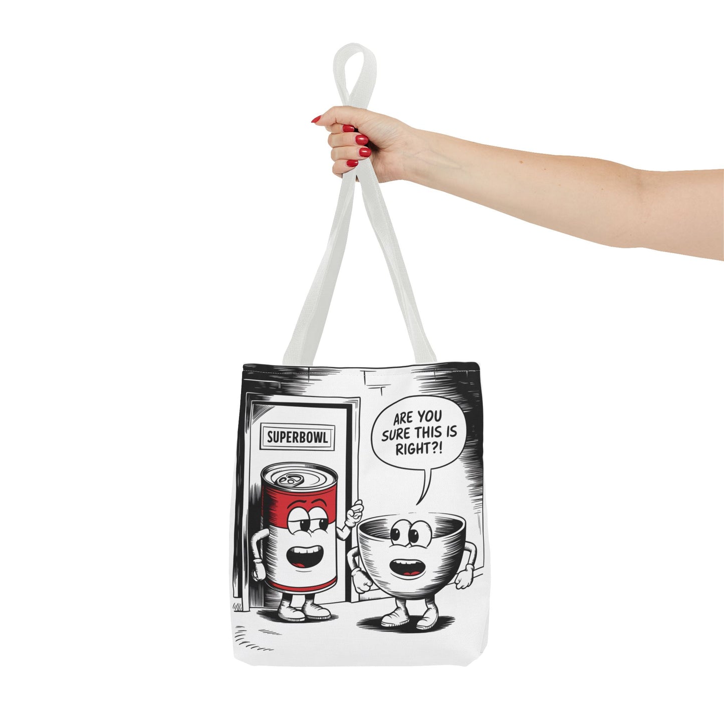 Tote Bag - Comic Superbowl Soup Design