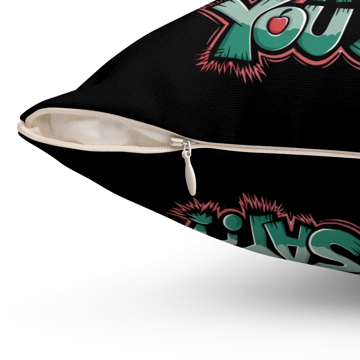 Square Pillow - Poison Apple Design - 'An Apple a Day You Say'