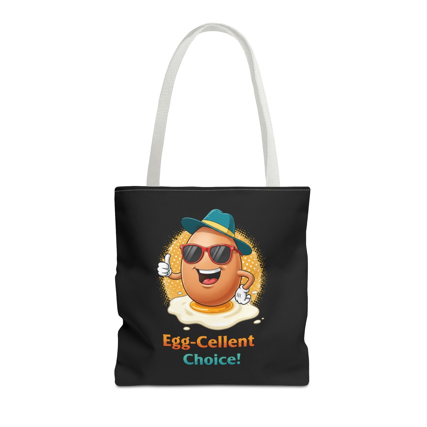 Tote Bag: Egg-Cellent Choice Thumbs Up Pun Design