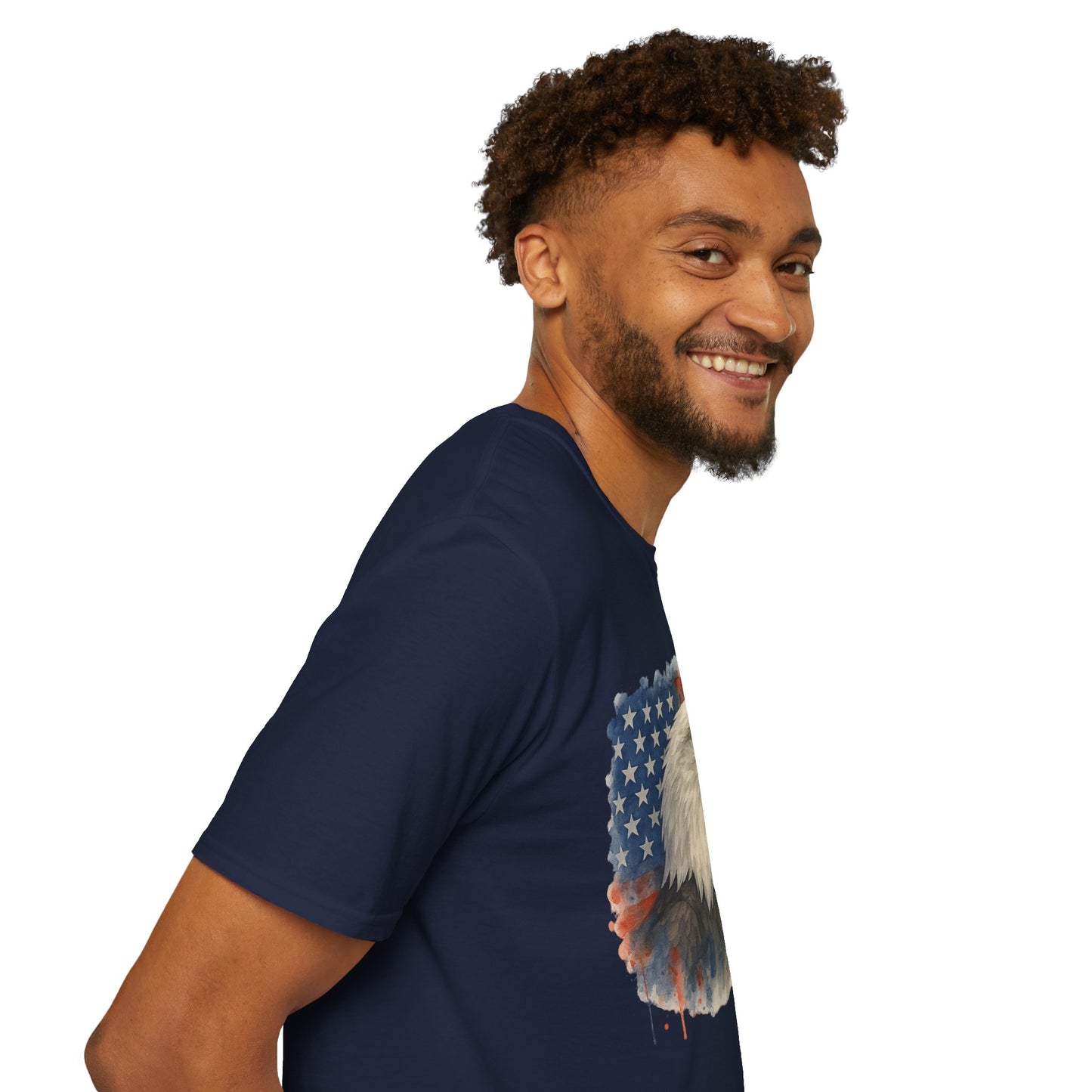 American Eagle & Flag T‑Shirt | Patriotic Graphic Tee | Bald Eagle USA Shirt | 4th of July Tee | Independence Day Apparel