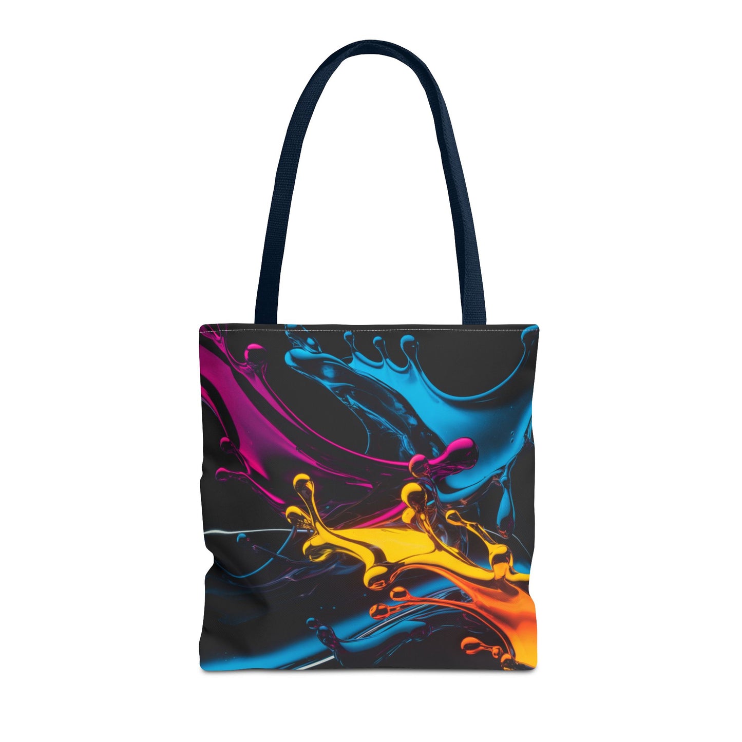 Abstract Neon Splash Tote Bag, Vibrant Colorful Art Bag, Reusable Shopping Bag, Modern Everyday Carryall, Bright Aesthetic Gift For Her