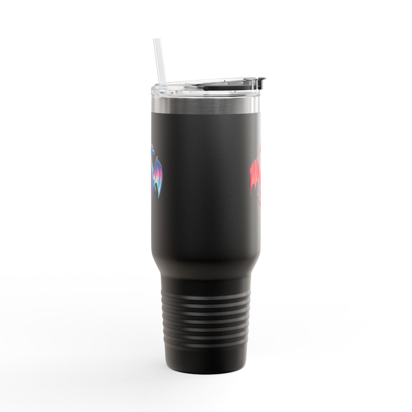 Dragon Travel Mug with Straw | Fantasy Coffee Tumbler | DnD Gift for Gamers & Magic Fans | Mythical Creature Cup | 40oz Mug