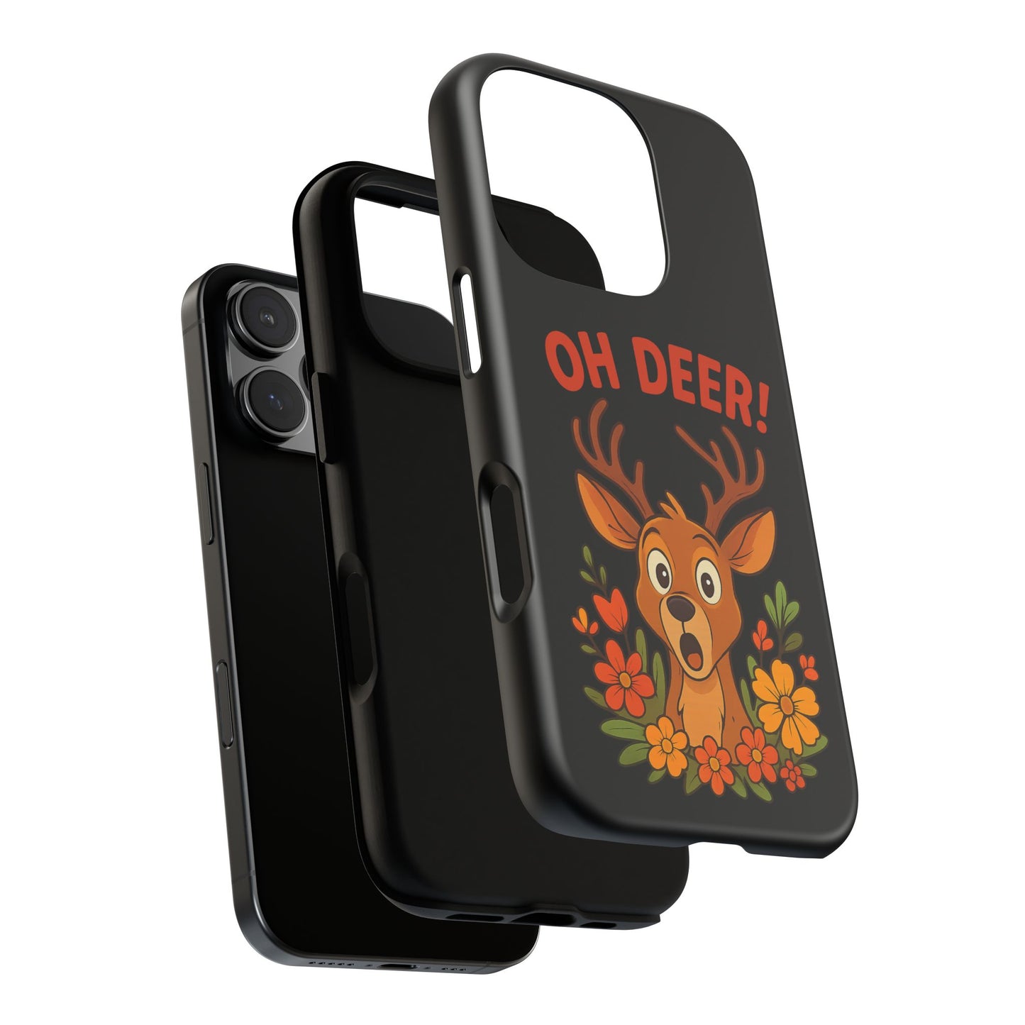 iPhone Case - Startled Deer 'Oh Deer' Nature Lover Phone Case Funny iPhone Accessory