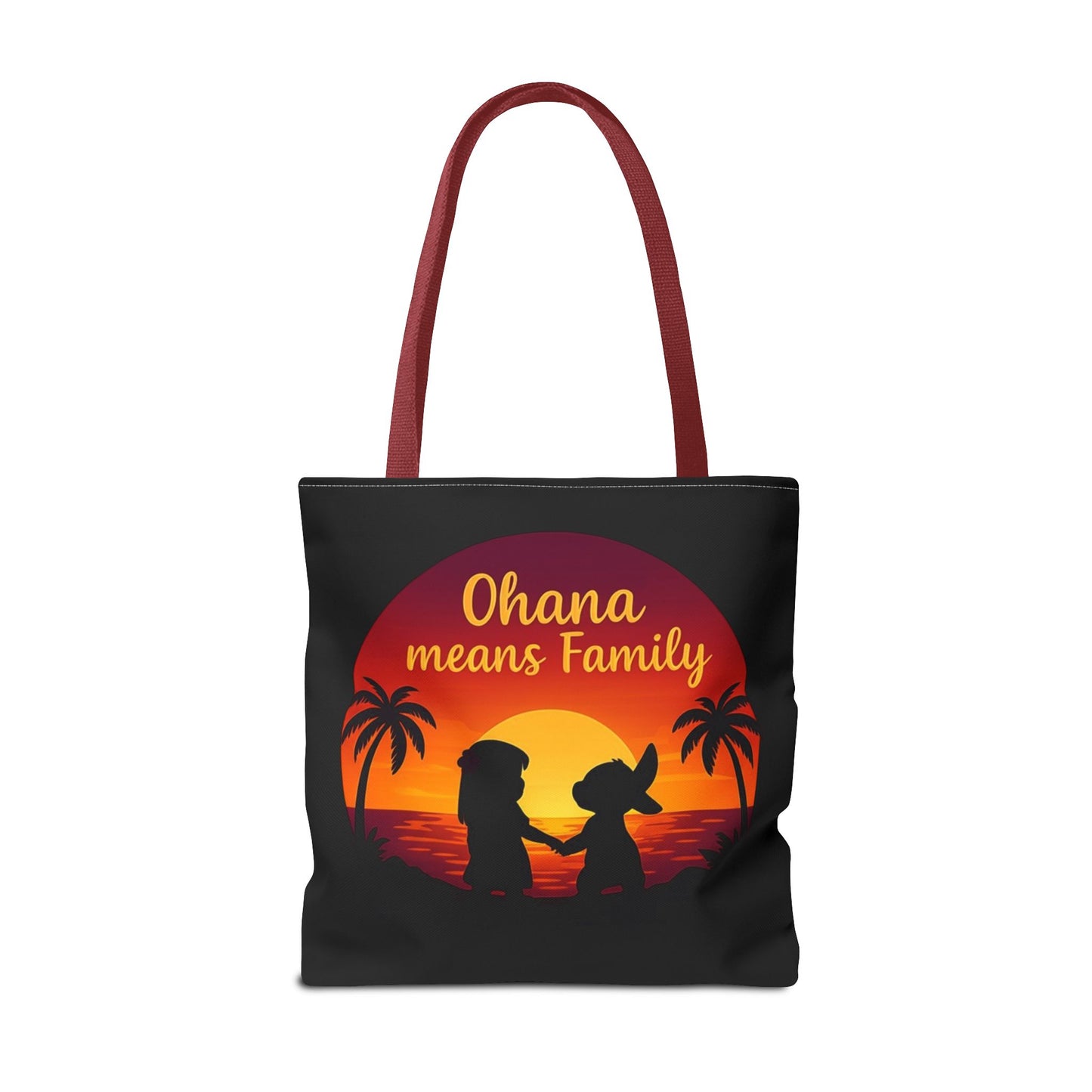 Ohana Means Family Tote Bag – Lilo and Stitch Inspired Bag, Hawaiian Quote, Disney Aesthetic Gift, Reusable Grocery or Beach Bag