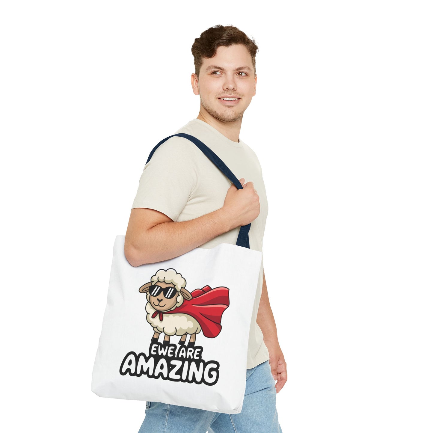 Sheep Tote Bag - Ewe Are Amazing Inspirational Bag Everyday Tote Funny Bag