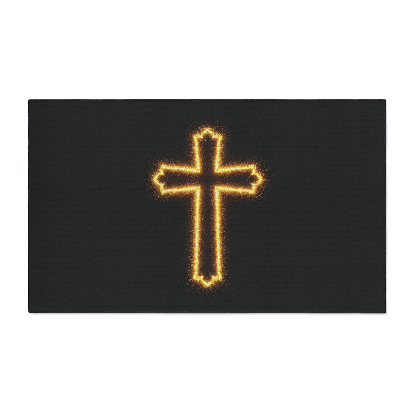 Floor Mat with Glowing Cross Design