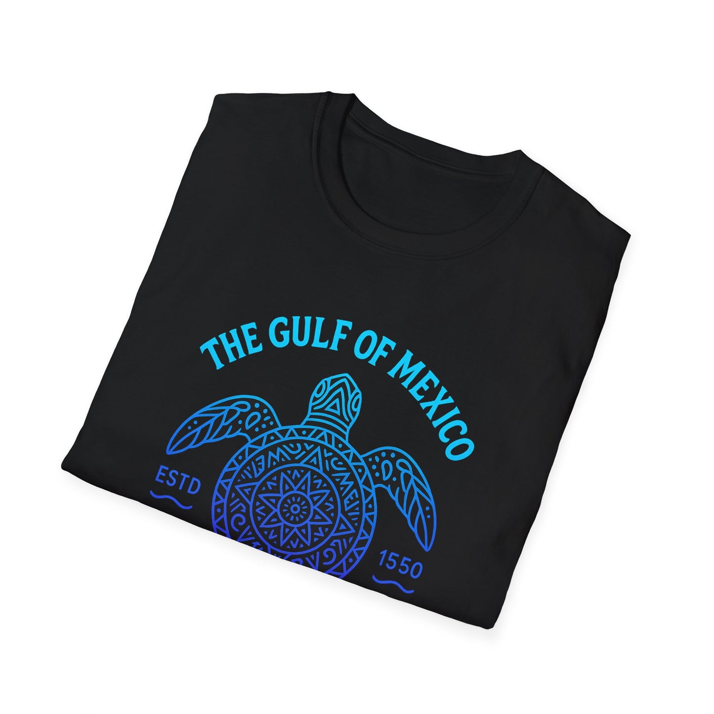 Neon Line Y2K Gulf of Mexico Sea Turtle Tee - Retro 2000s Rave Shell Shirt - Vaporwave Festival Techwear T-Shirt - Ocean Neon Streetwear