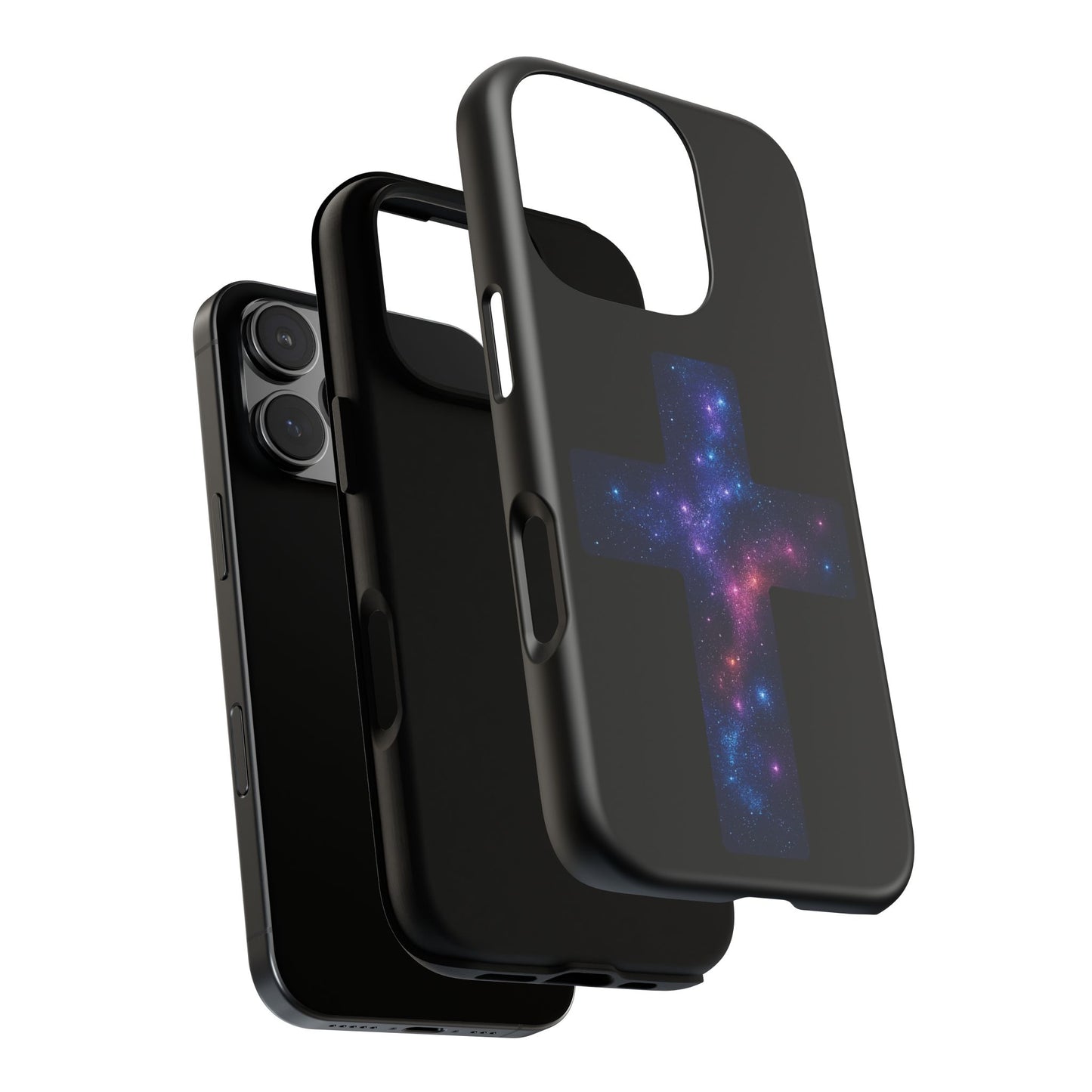 iPhone Case - Galactic Cross design Christian Phone Case Spiritual iPhone Accessory Religious Case Gift for Believers
