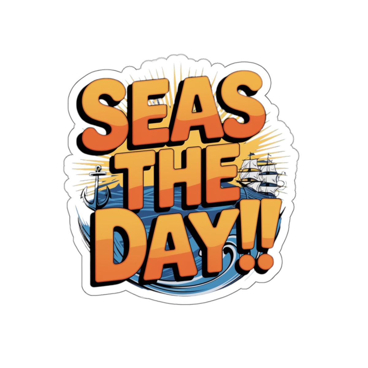 Sticker - Seas the Day Pun