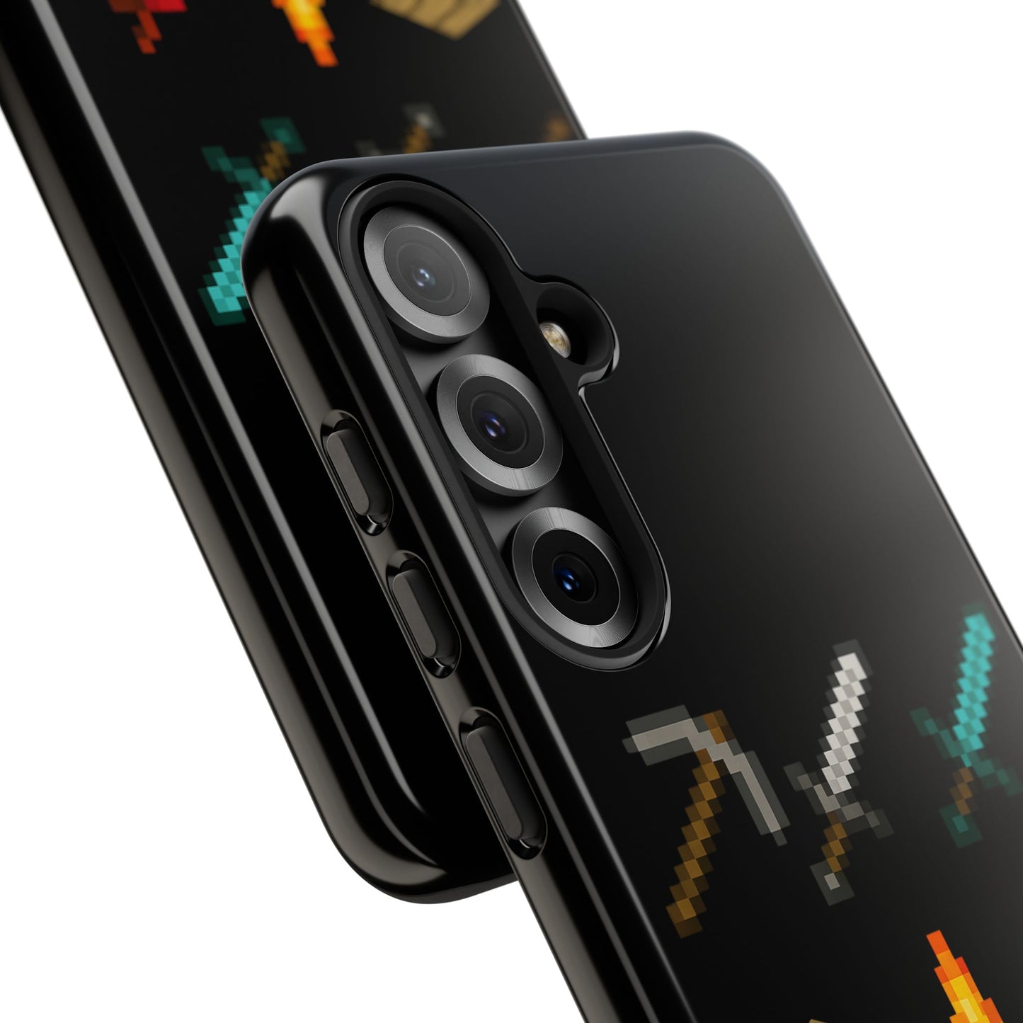 Minecraft-Inspired Tough Samsung Phone Case Pixel Art Design for Gamers Phone Accessory for Gamers