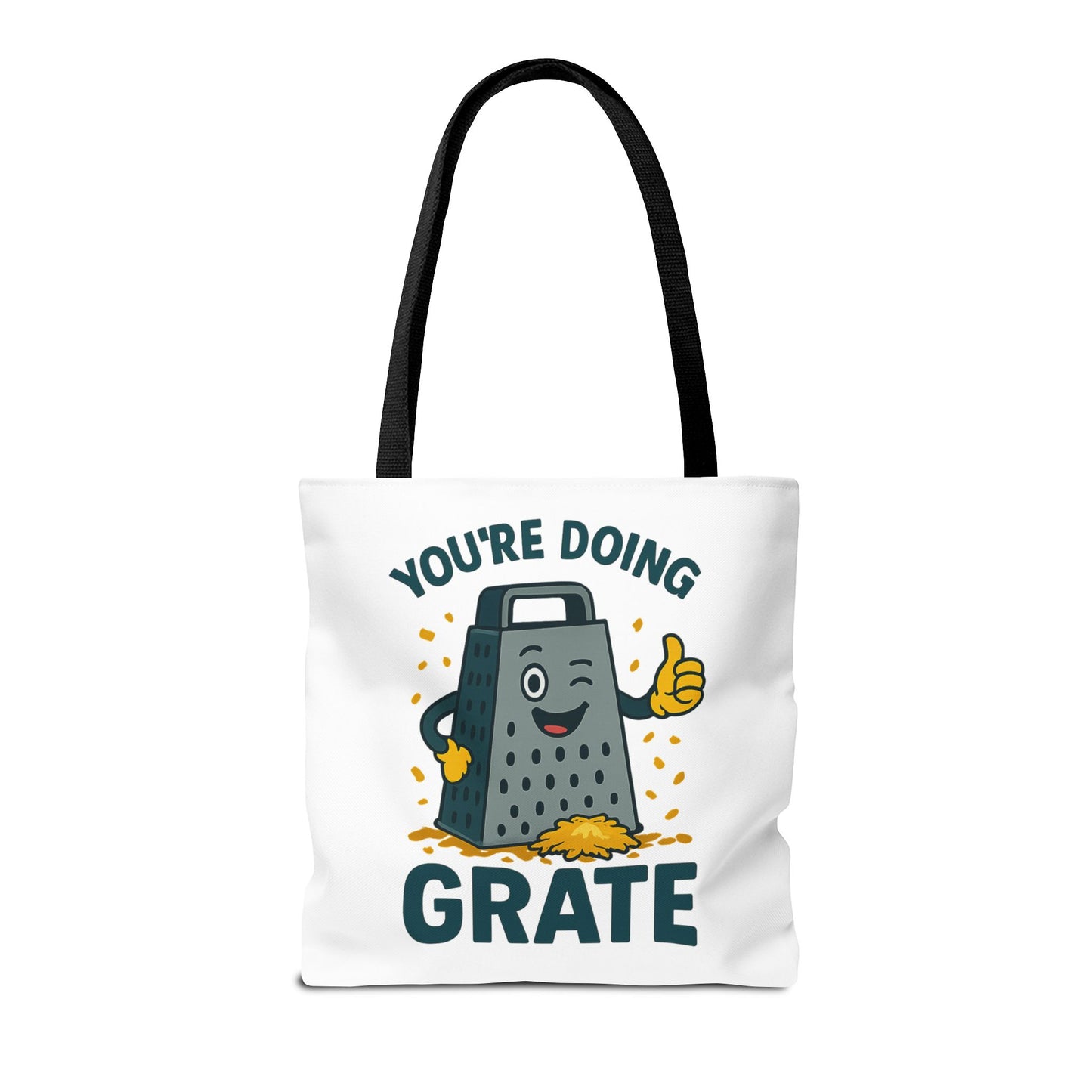 Funny Cheese Pun Tote Bag – “You’re Doing Grate” Grocery Bag | Cute Gift for Coworkers, Teachers, Food Lovers & Everyday Motivation