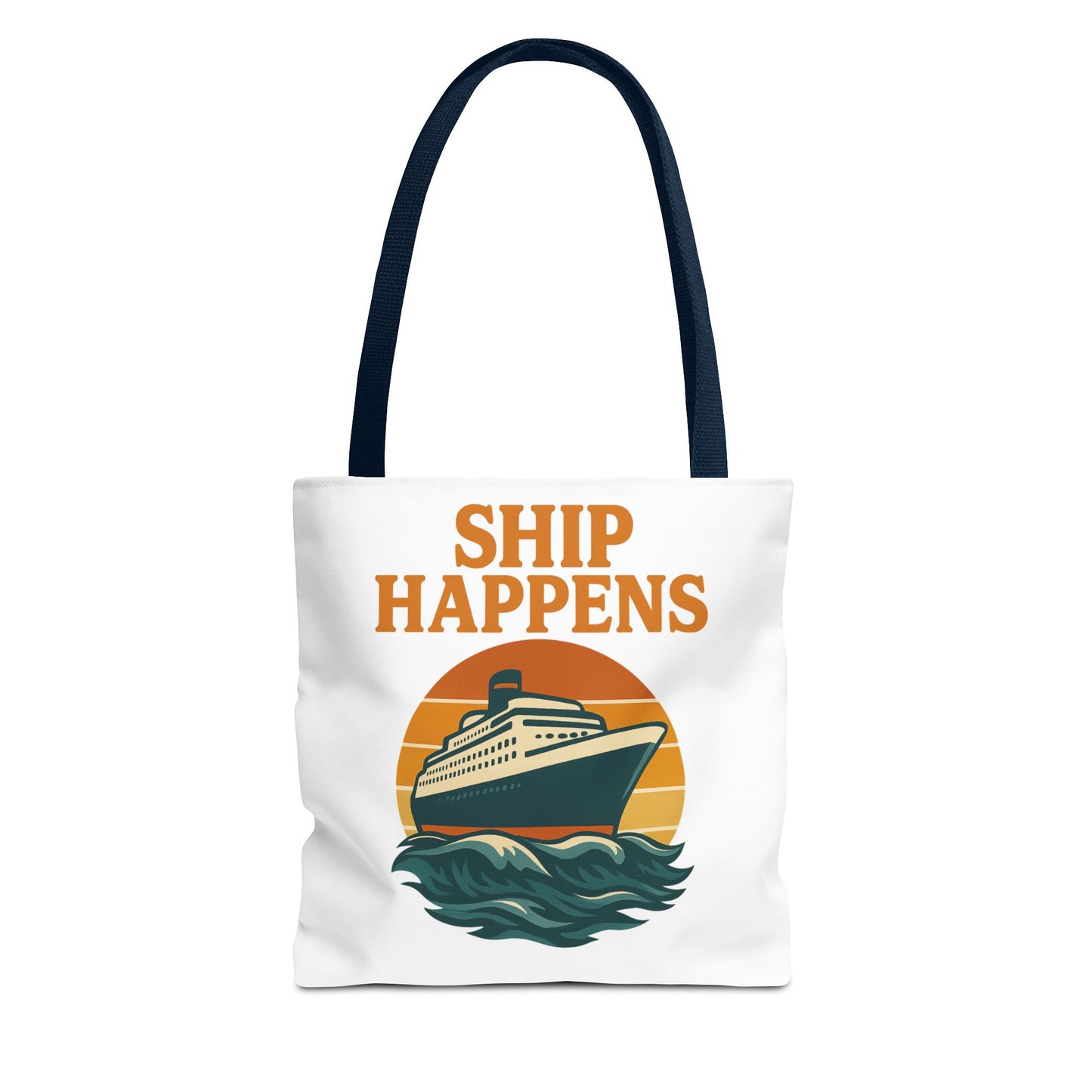 Ship Happens Tote Bag - Fun Nautical Design for Beach Lovers Cruise Bag Unique Gift for Travelers