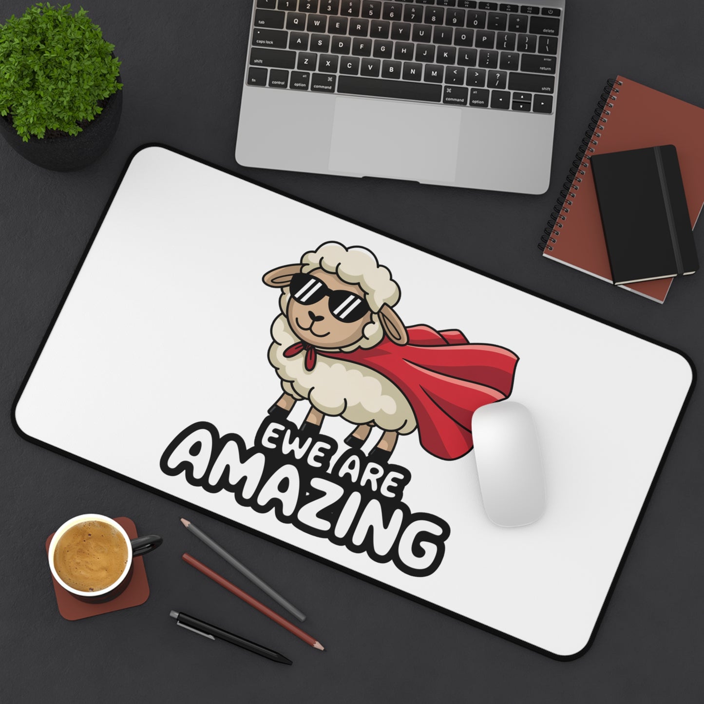 Ewe Are Amazing Desk Mat Funny Sheep Mouse Pad Motivational Office Gift Cute Teacher Desk Decor Gaming or Work Setup Mat