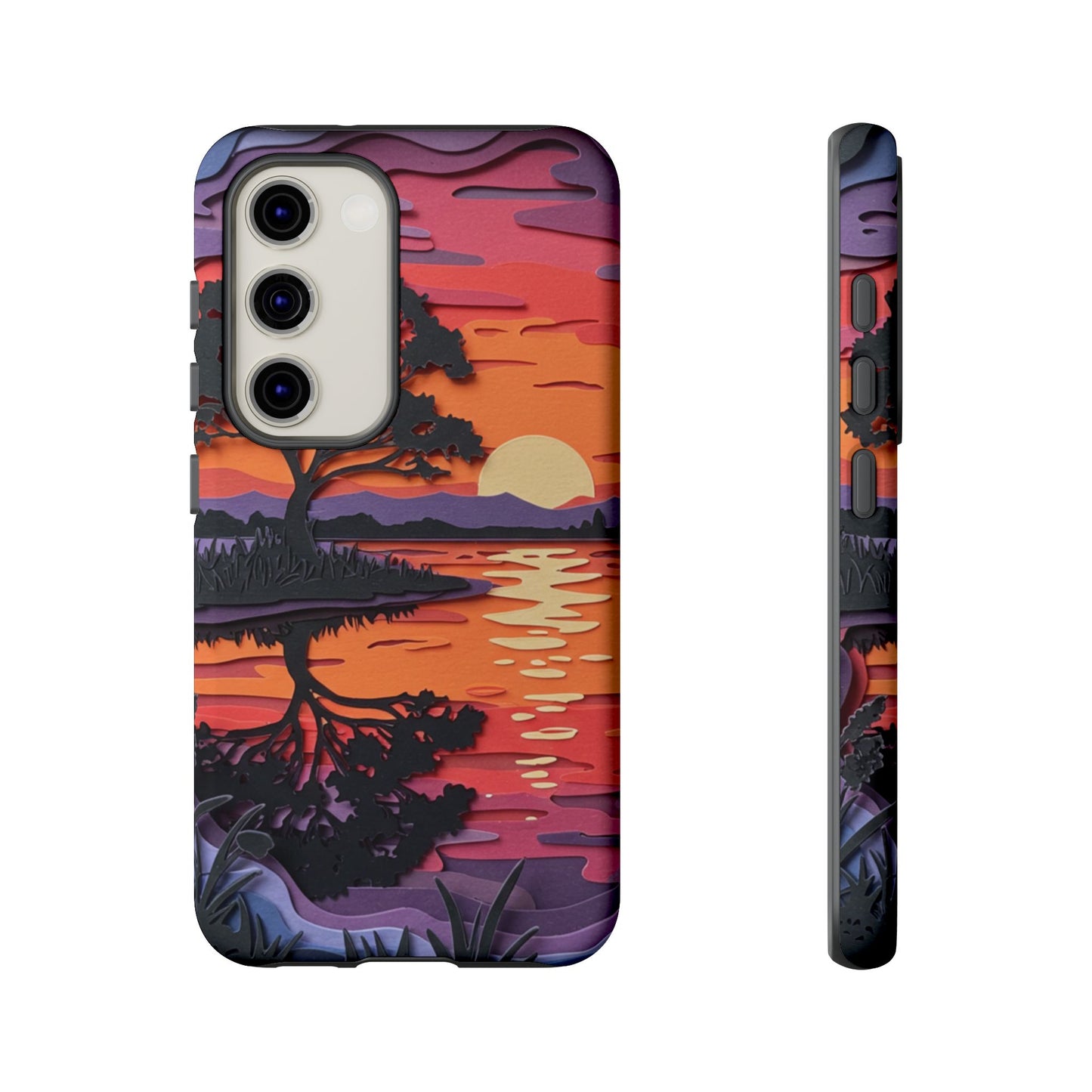 Samsung Galaxy Case - Colorful Paper Art Sunset
