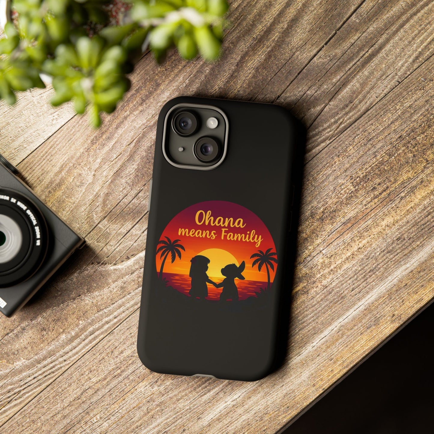 Ohana Means Family iPhone Case ā Lilo and Stitch-Inspired Cover ā Cute Tropical Gift ā Protective iPhone Case