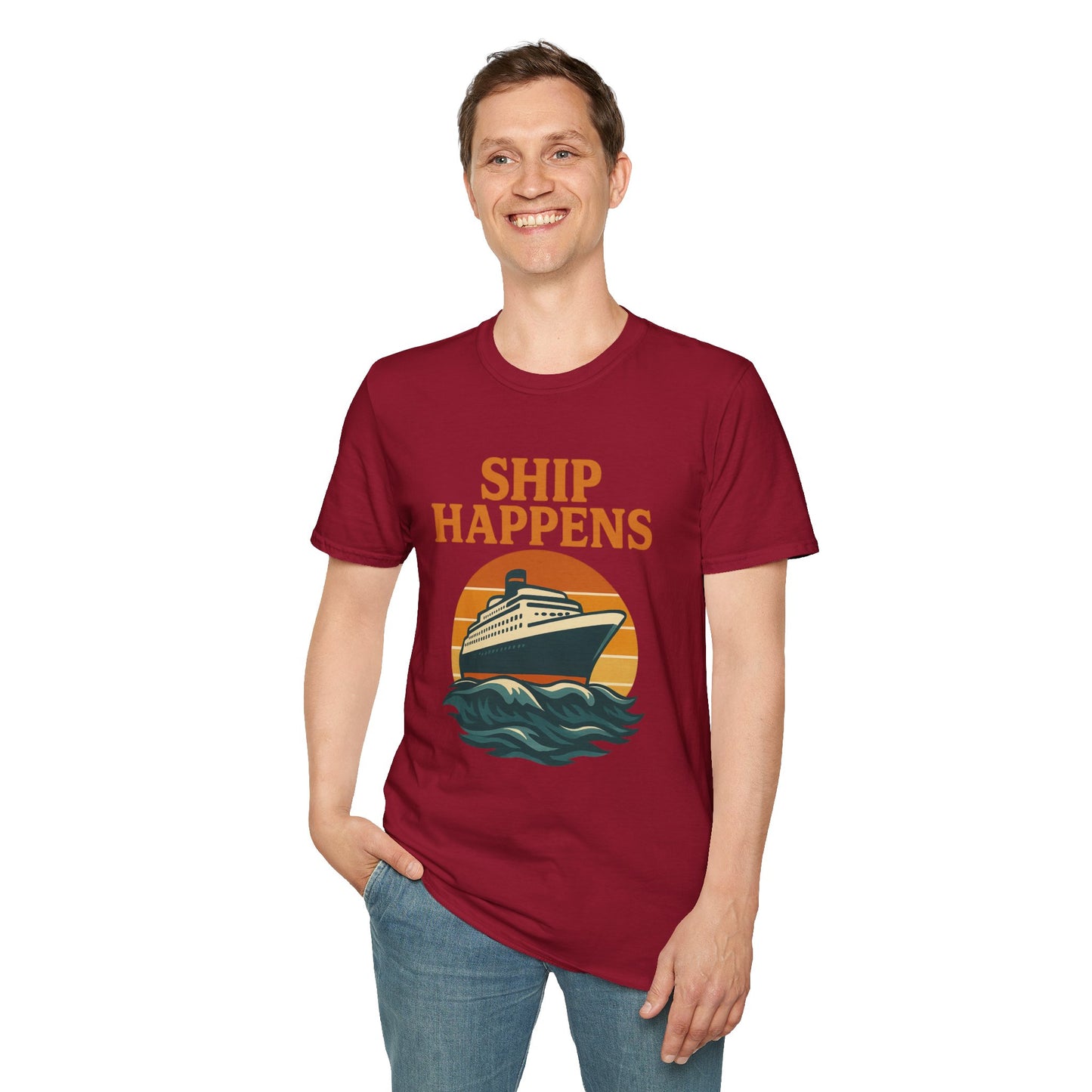 Ship Happens Tee • Funny Nautical Pun Shirt • Comfort Colors Unisex Cruise Vacation Tee • Ocean Humor • Gift for Sailors & Beach Lovers