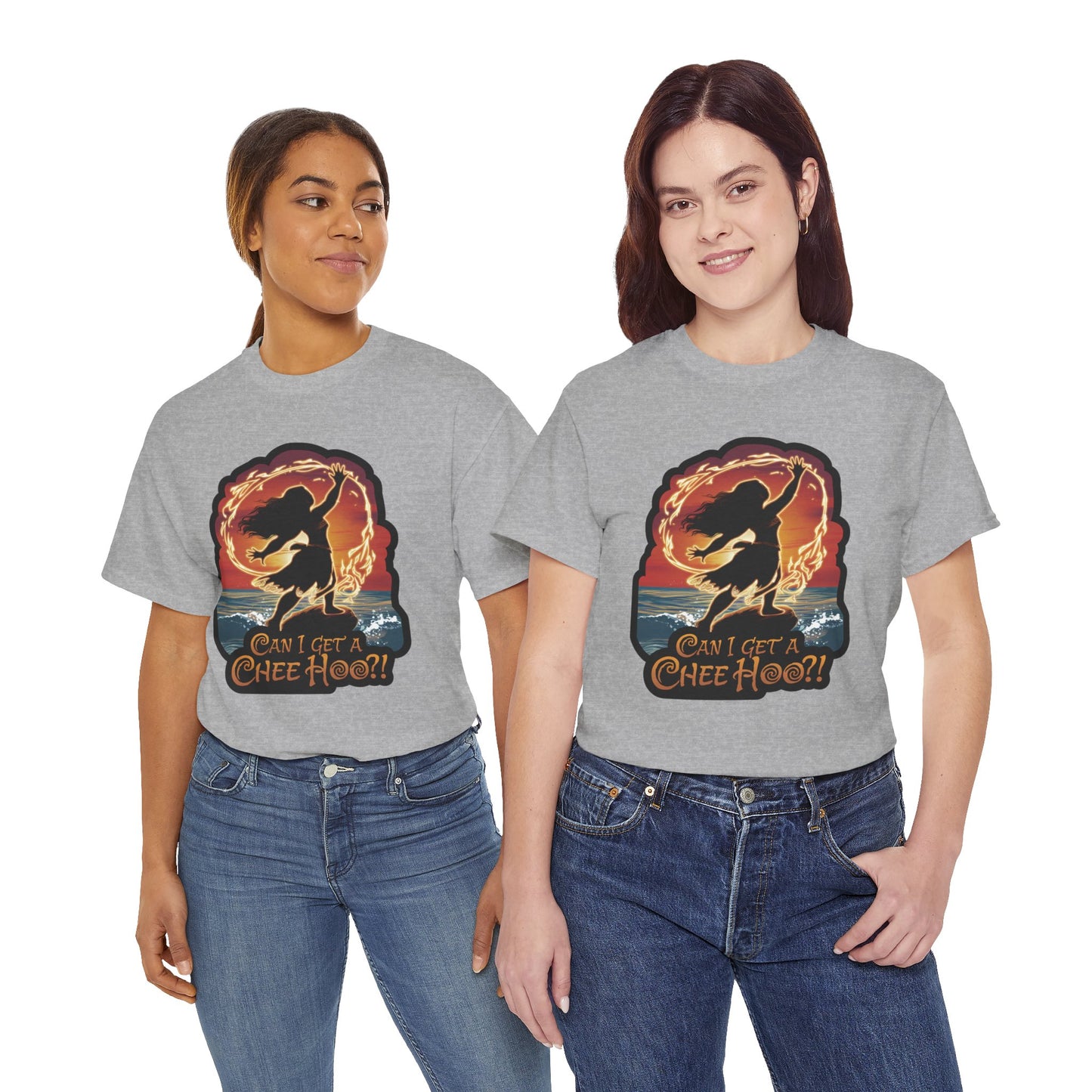 Can I Get a Chee Hoo Shirt – Hawaiian Island Vibes Tee – Hula Dancer Sunset Graphic T-Shirt – Polynesian Luau Party Unisex Top