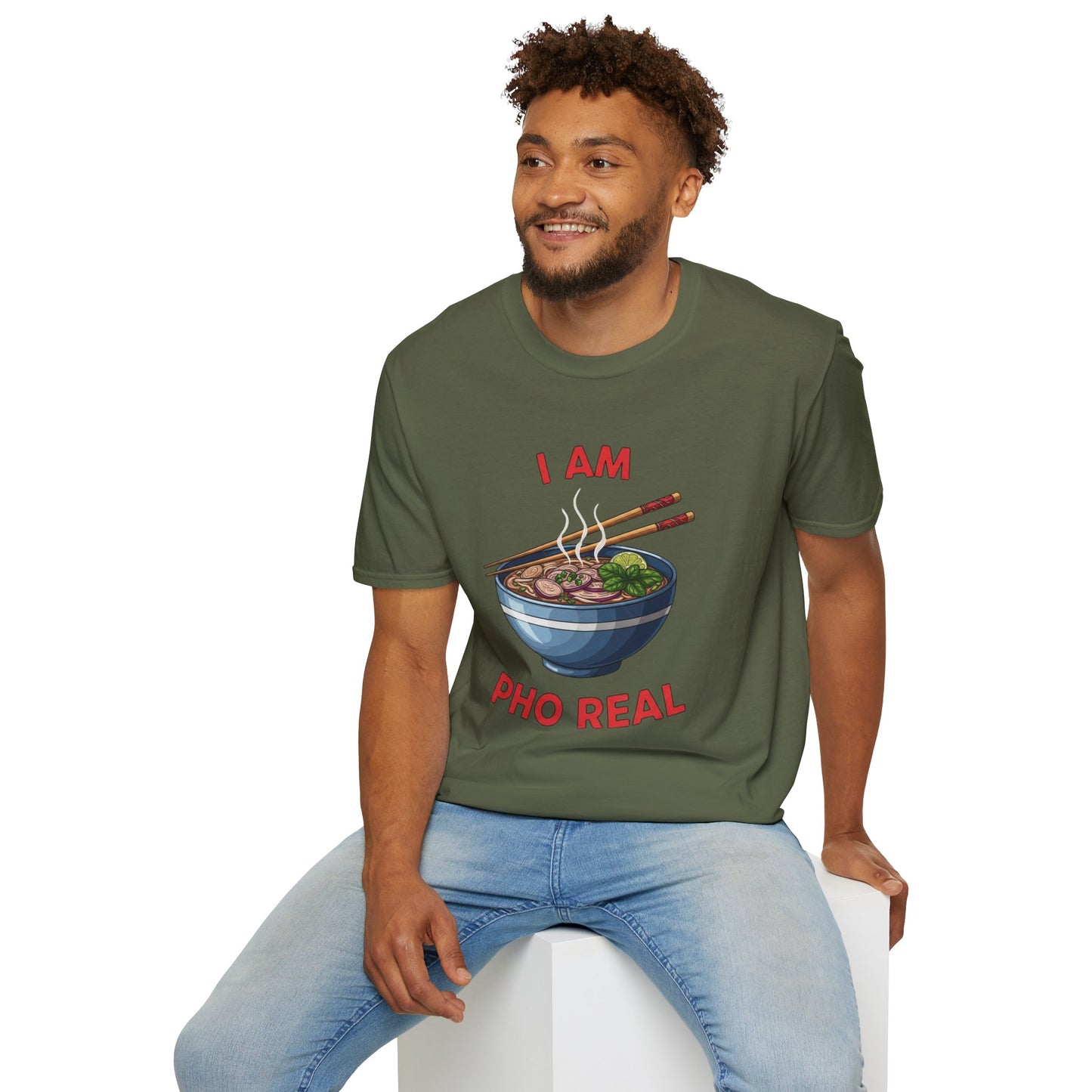 I Am Pho Real T-Shirt | Funny Pho Bowl Shirt | Foodie Pun Tee | Ramen Alternative Gift | Cute Asian Noodle Humor Tee | Gift for Food Lovers