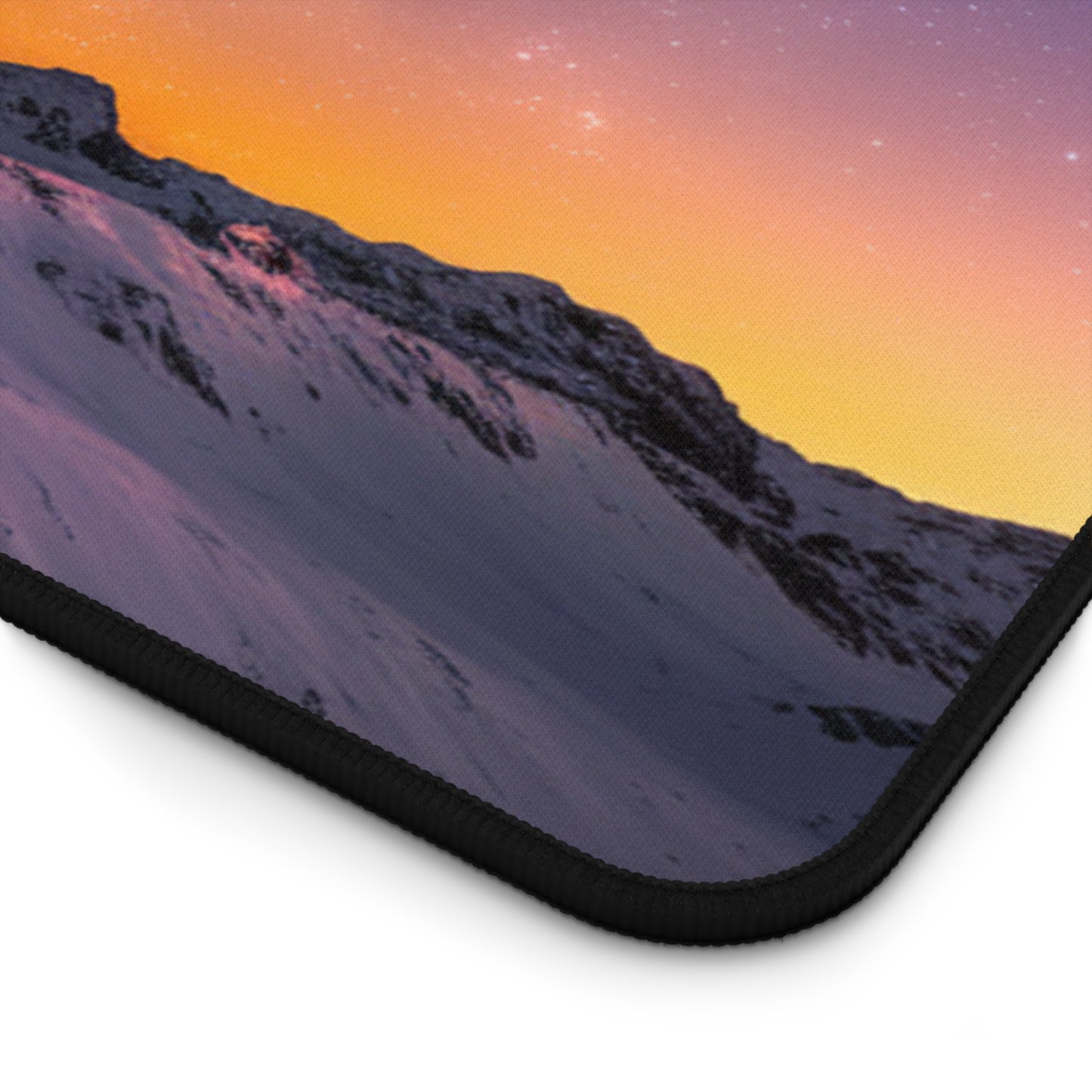 Desk Mat Mountain Top with Milky Way Galaxy View Mouse Pad Nature Desk Top Space Mouse Pad Computer Accessory