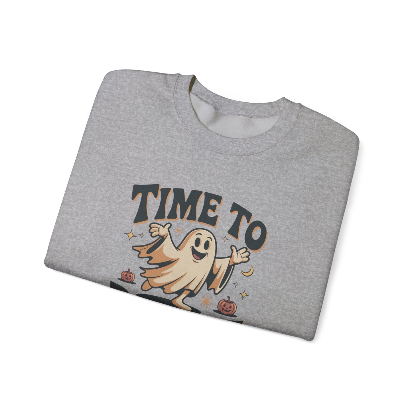 Time to Boo-gie Sweatshirt, Cute Ghost Halloween Crewneck, Spooky Sayings Graphic Pullover, Boo-gie Ghost Sweater, Fall Spooky Season Outfit